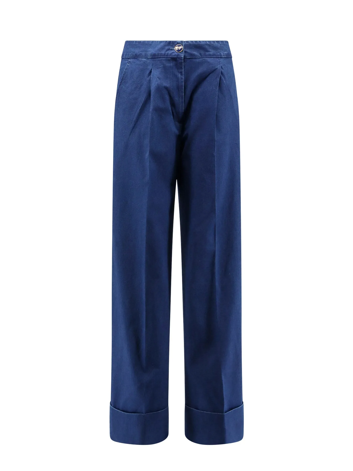 Wide Fit Bottom Fold Jeans