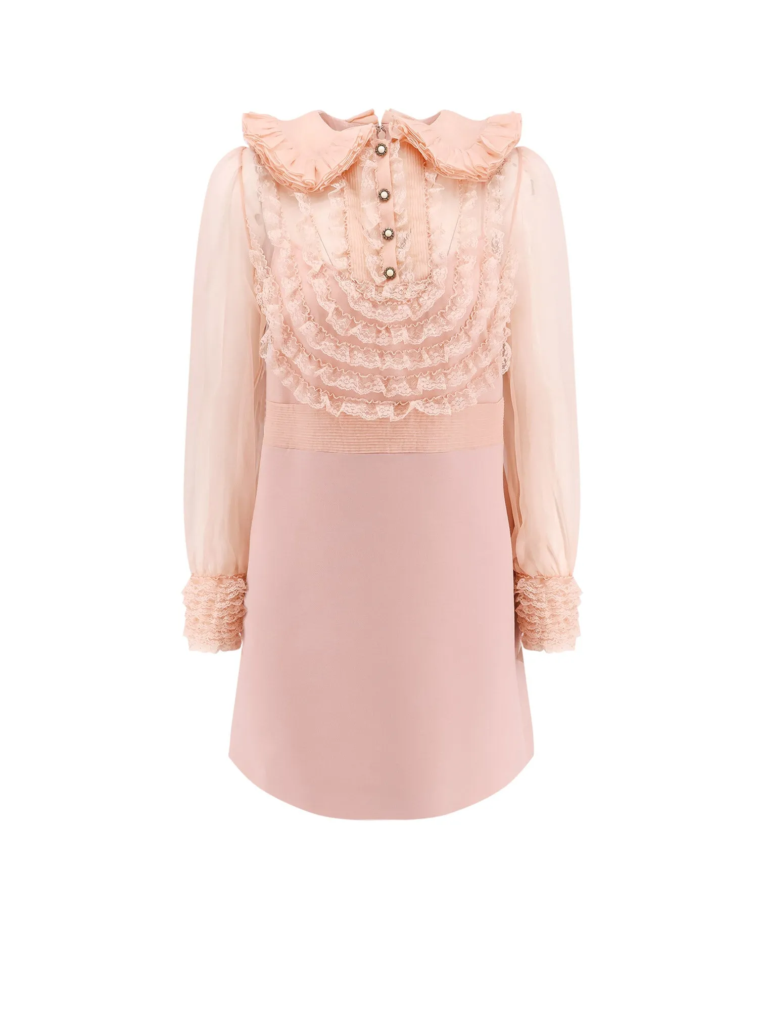 Couture Crepe Dress With Laces Profiles