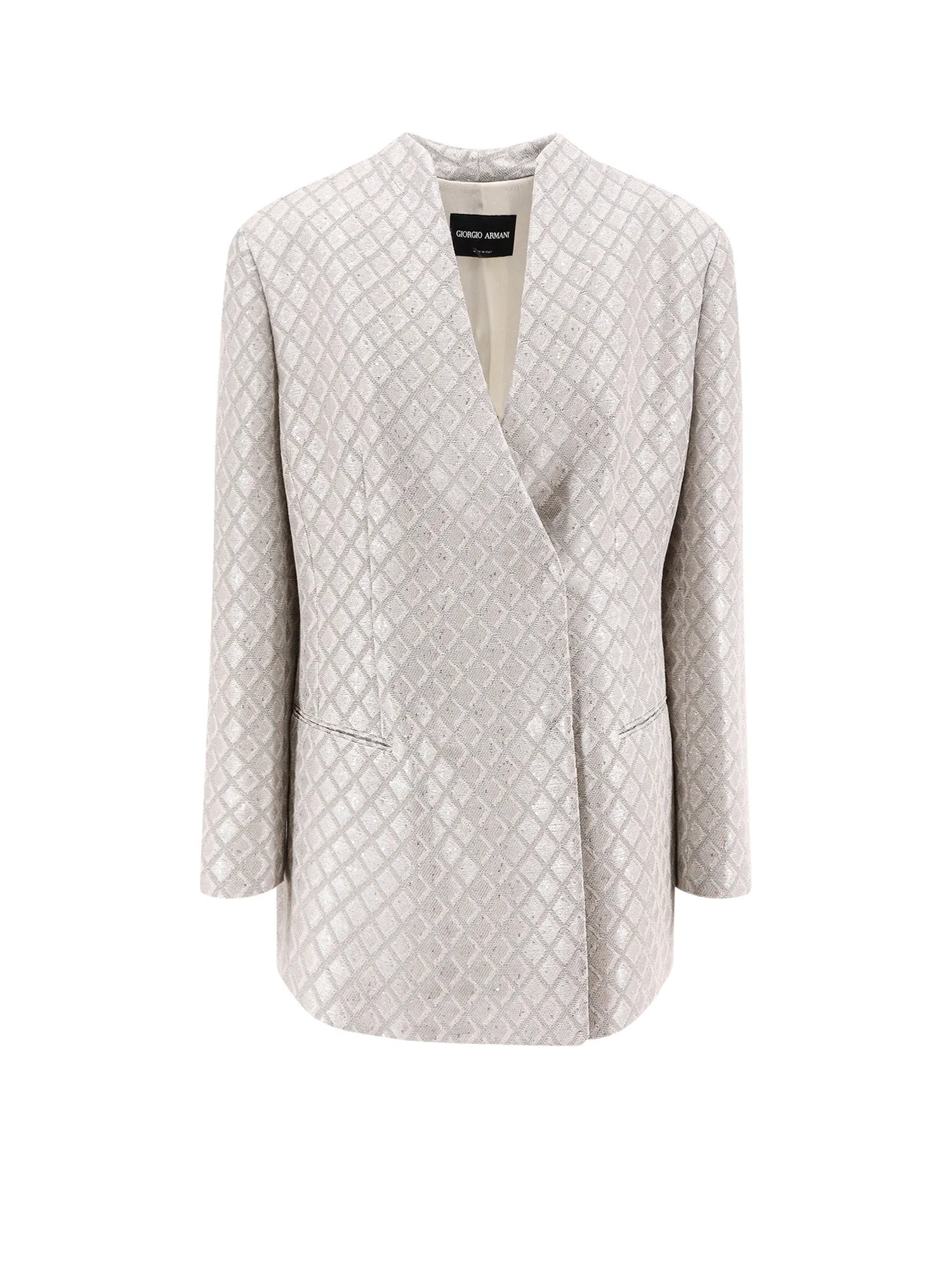 Jersey Blazer With All-Over Sequins