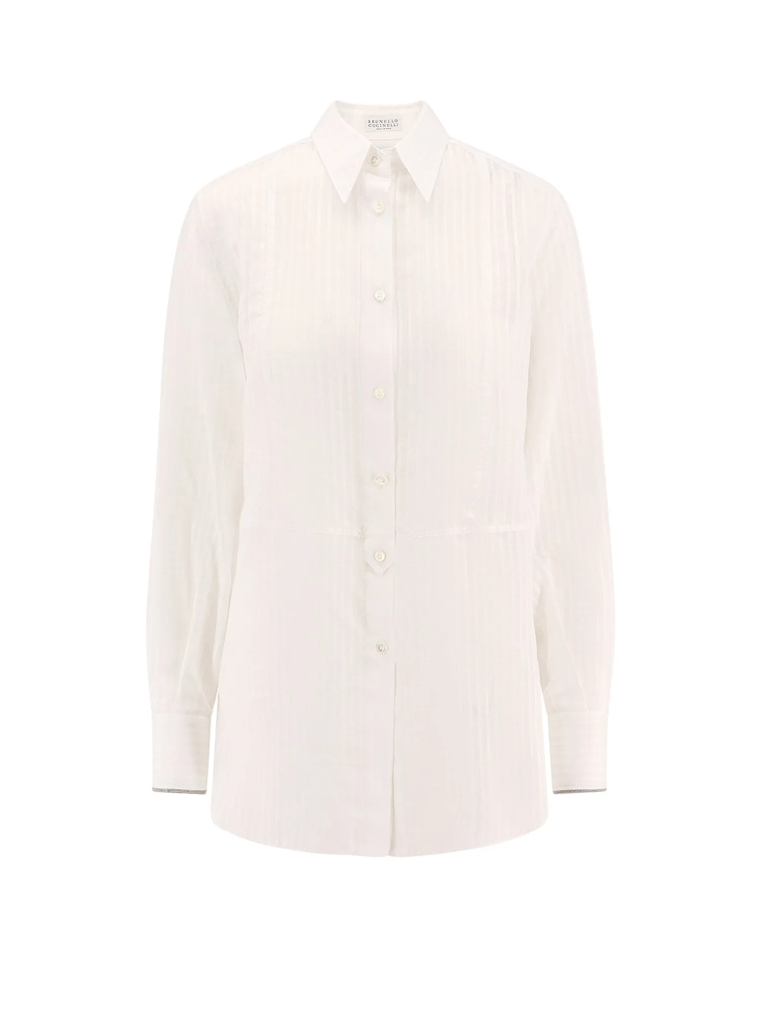 Cotton And Silk Shirt With Monili Detail