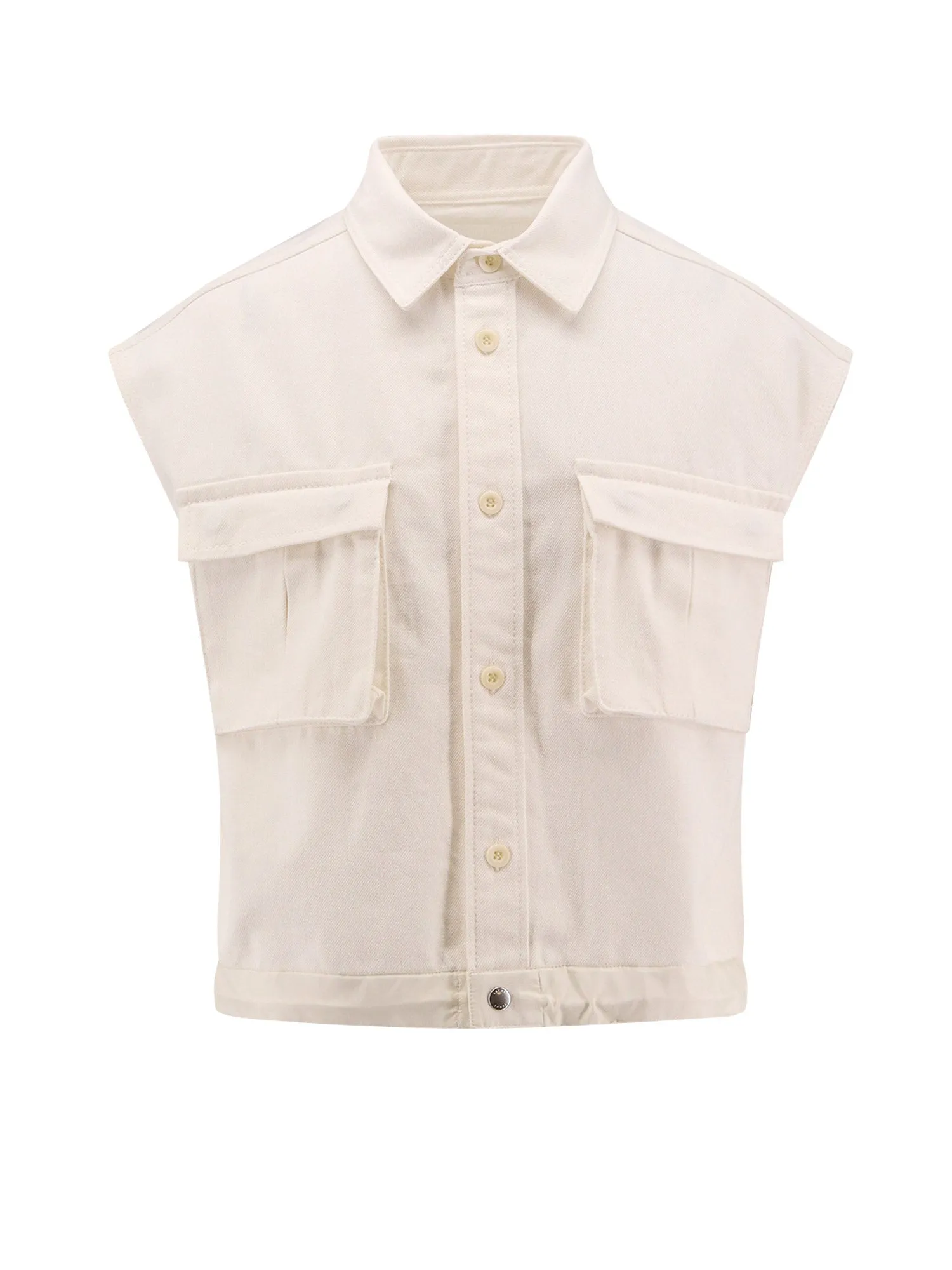 Cotton Shirt With Pleated Insert On The Back
