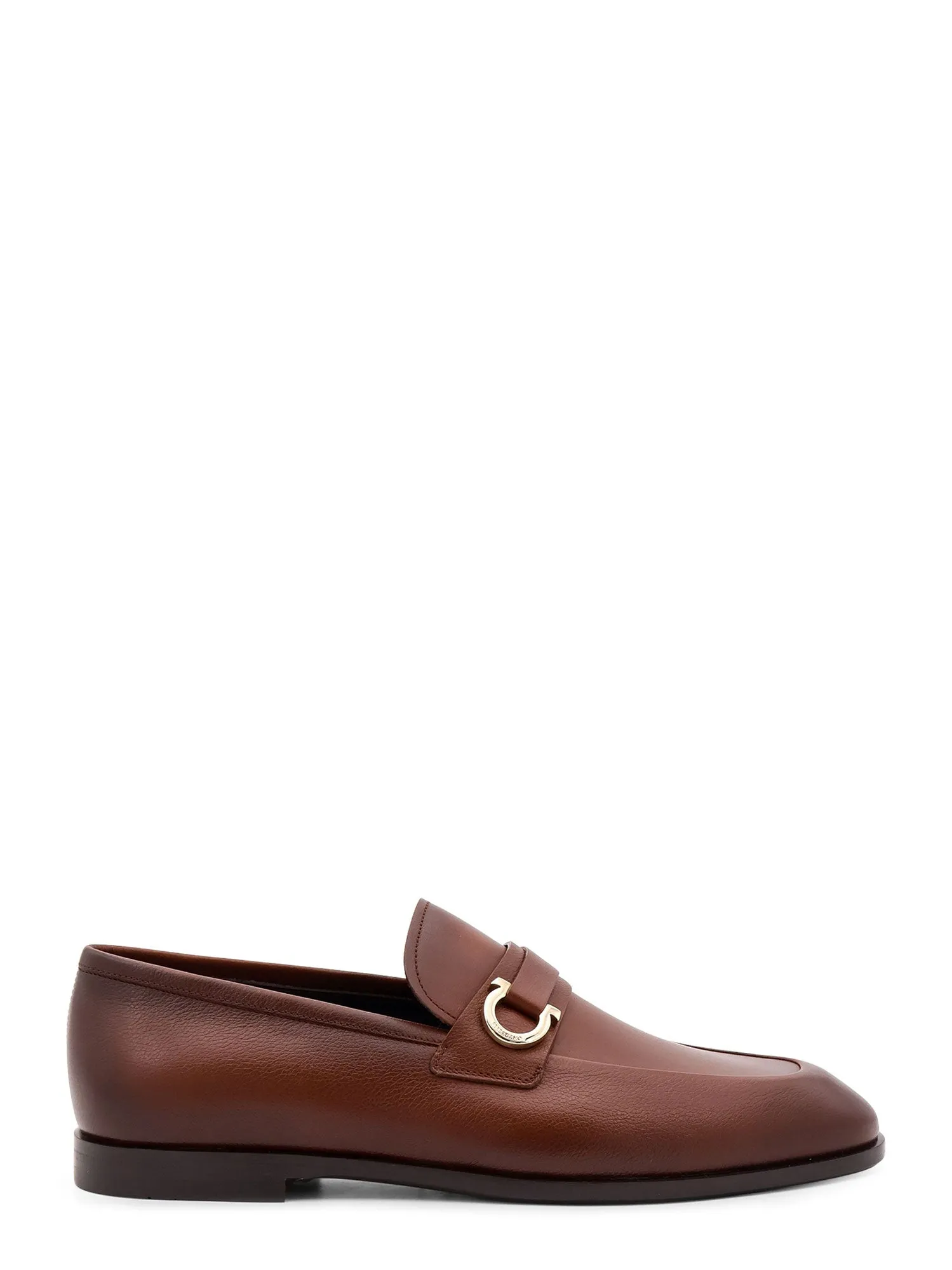 Florio Leather Loafer With Gancini Detail