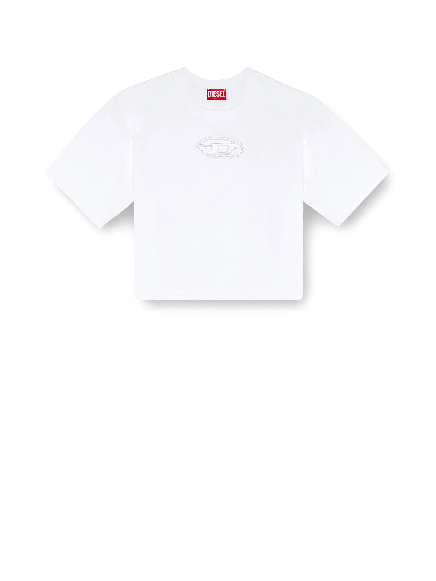 Cotton T-Shirt With Frontal Oval-D Logo