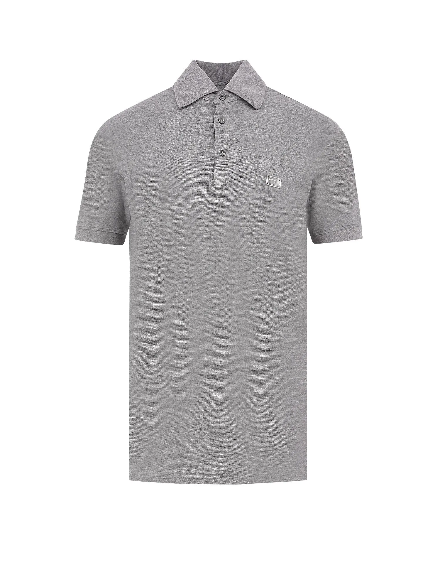 Cotton Polo Shirt With Dolce&Gabbana Milano Plate
