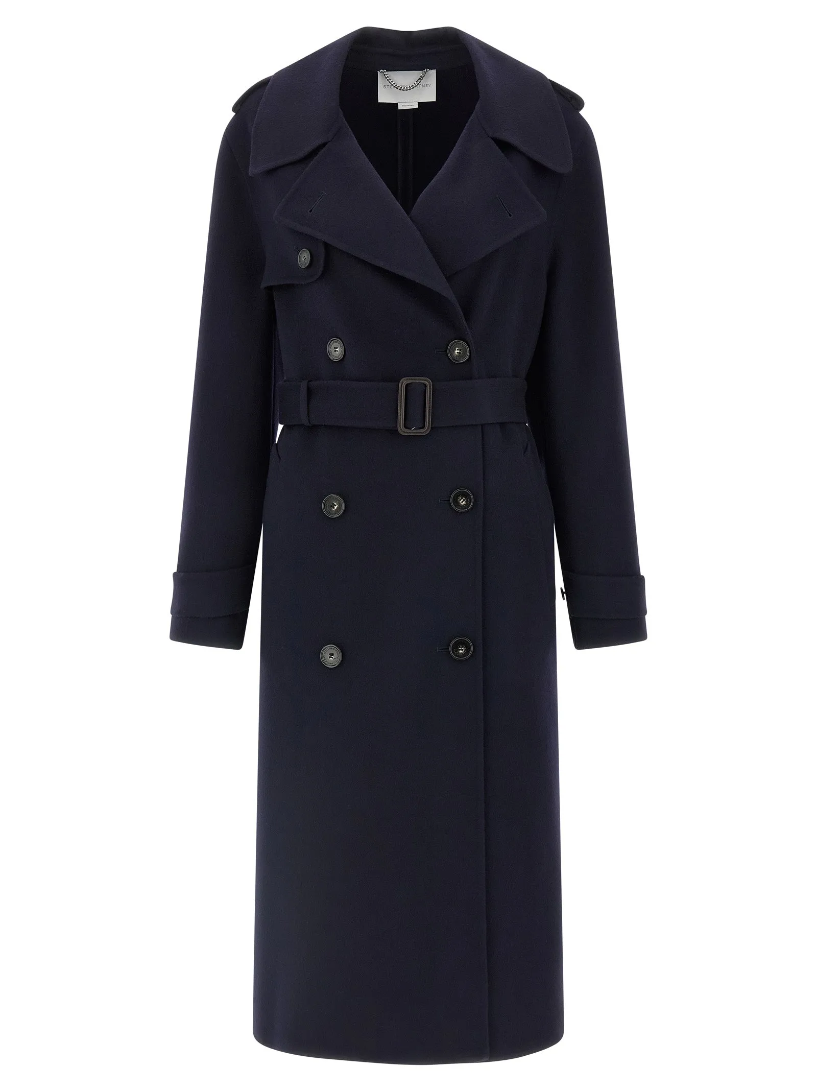 Double-Breasted Wool Trench Coat Trench E Impermeabili Blu