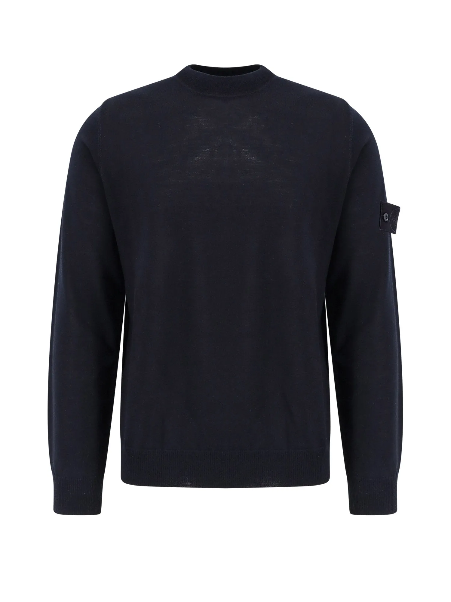 Wool Sweater With Stone Island Badge