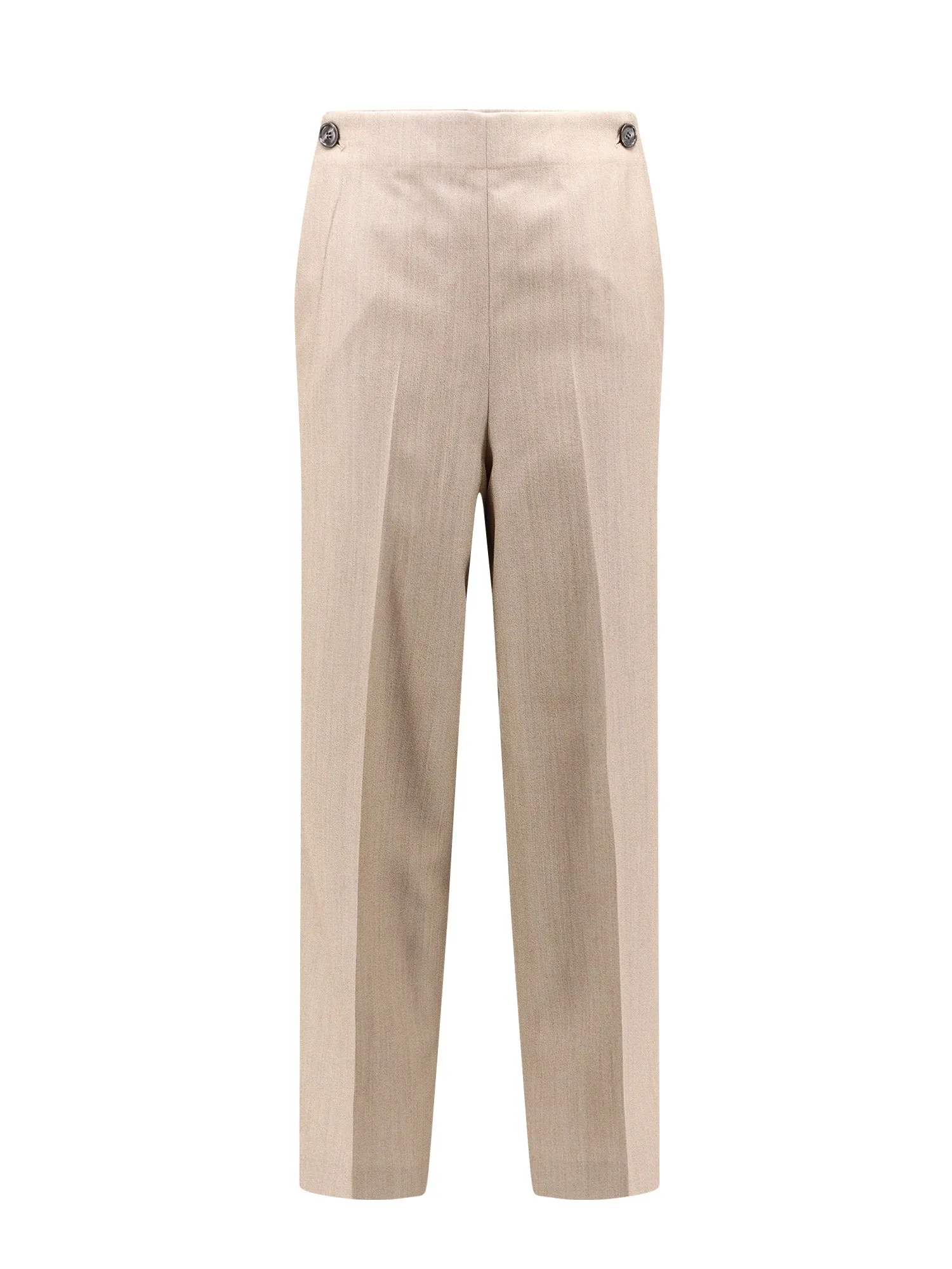 Virgin Wool Trouser With Frontal Panel