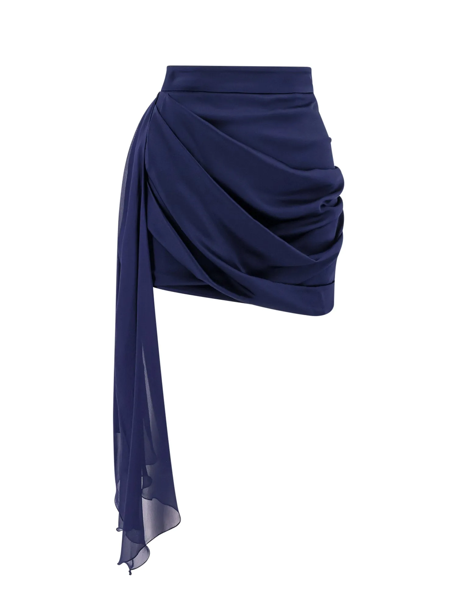 Viscose Mini Skirt With Silk Insert
