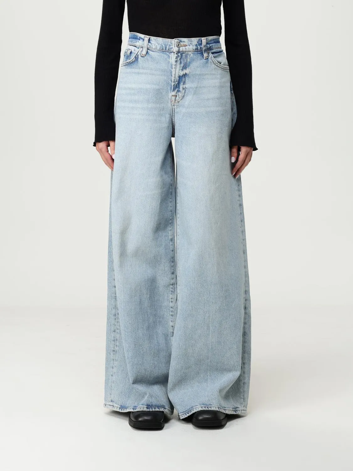 Jeans a palazzo 7 For All Mankind in denim stretch