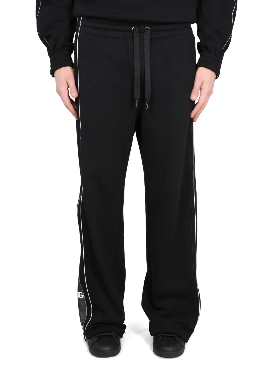 Jogging Pants With Logo Bands