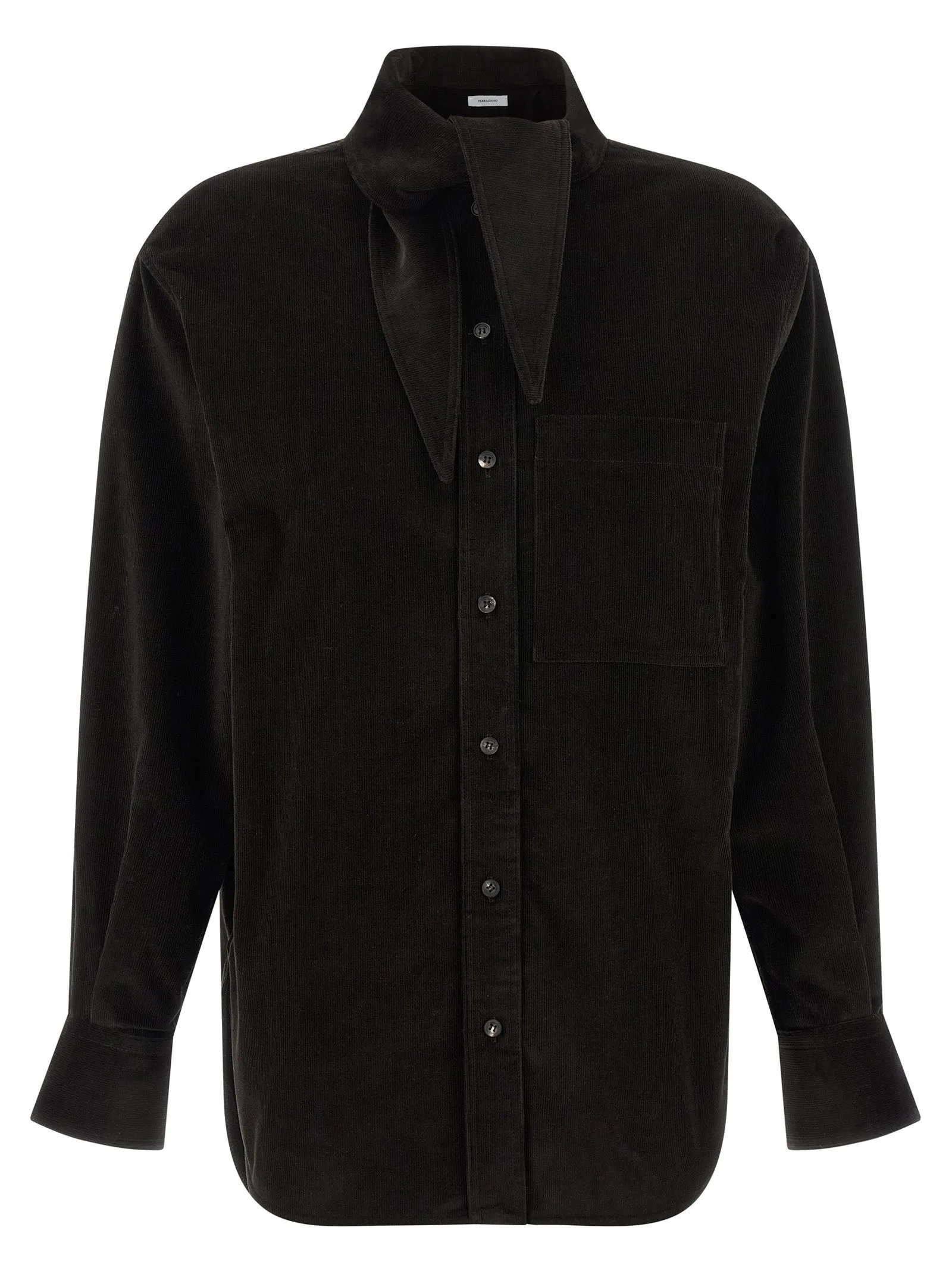 Velvet Overshirt Camicie Marrone