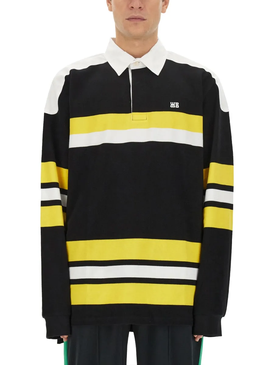 Polo Shirt With Stripe Pattern
