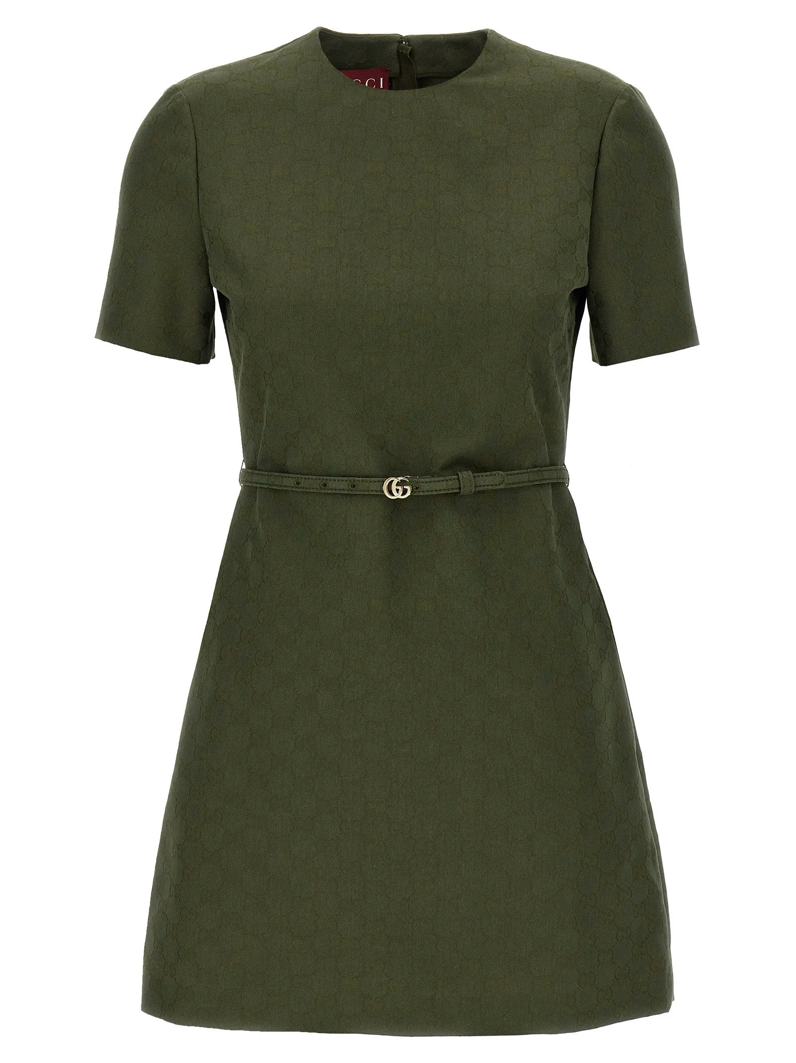 Gg Cotton Dress Abiti Verde