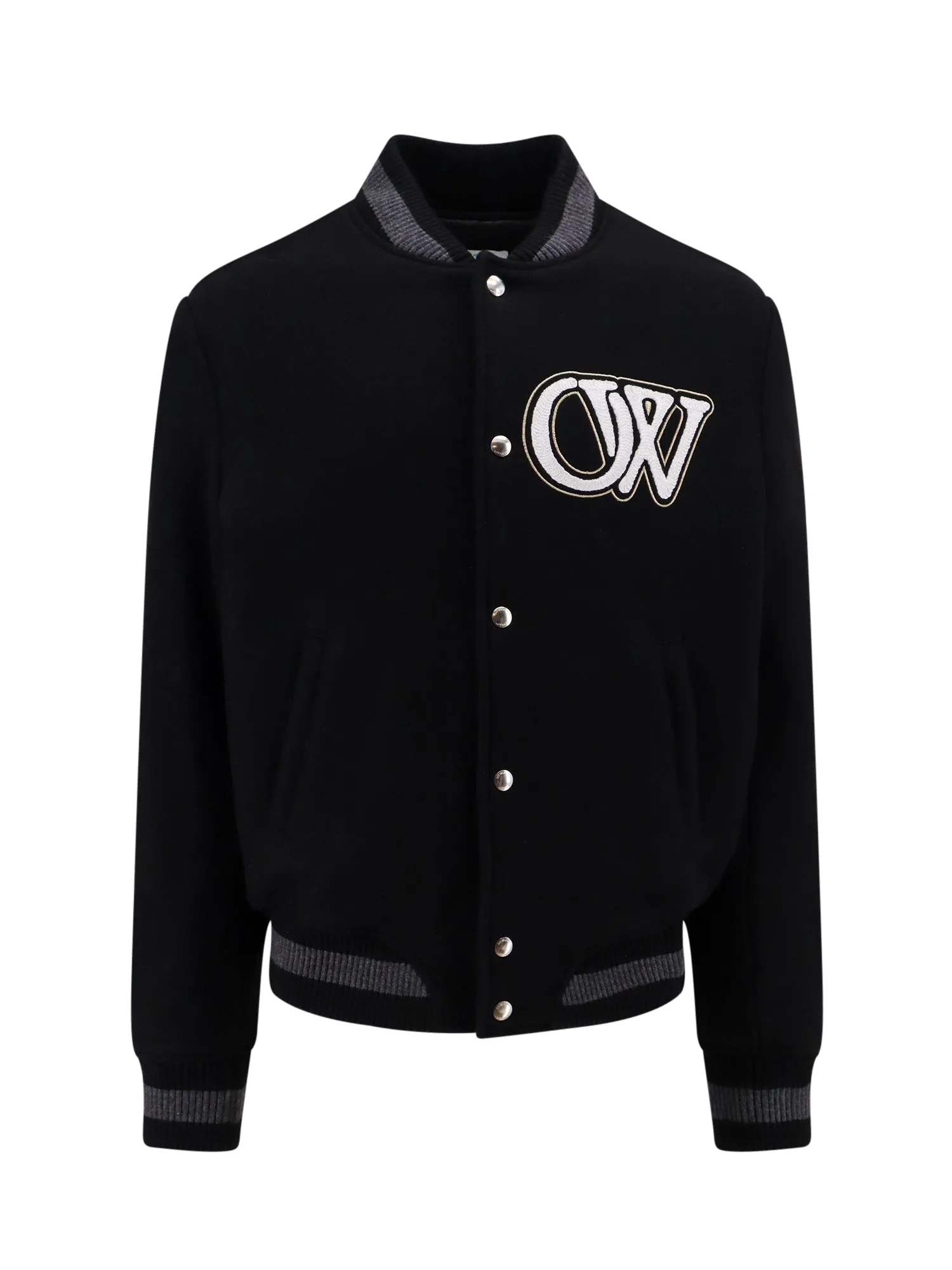 Varsity Wool Bomber With Iconic Embroidery