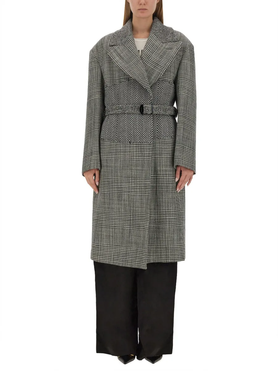 Wool Patchwork Coat