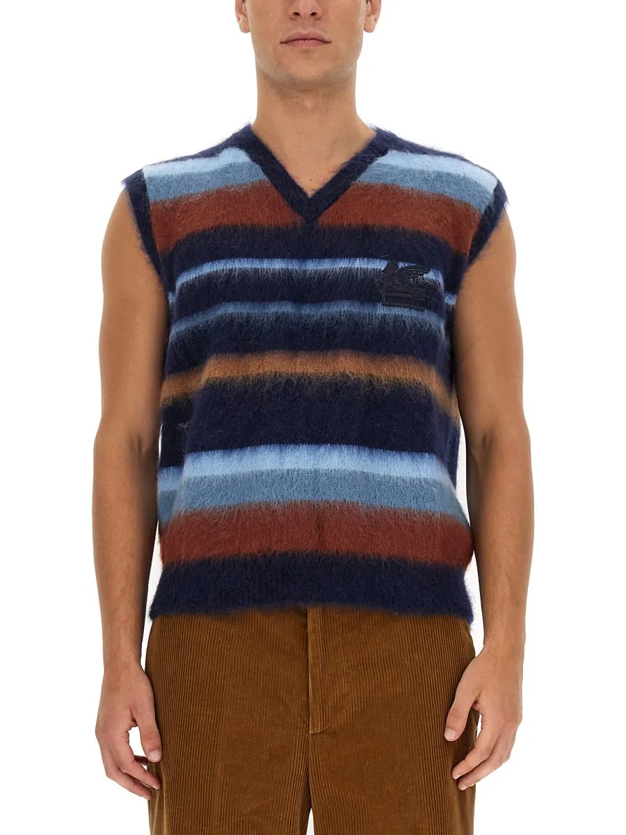 Vest With Stripe Pattern