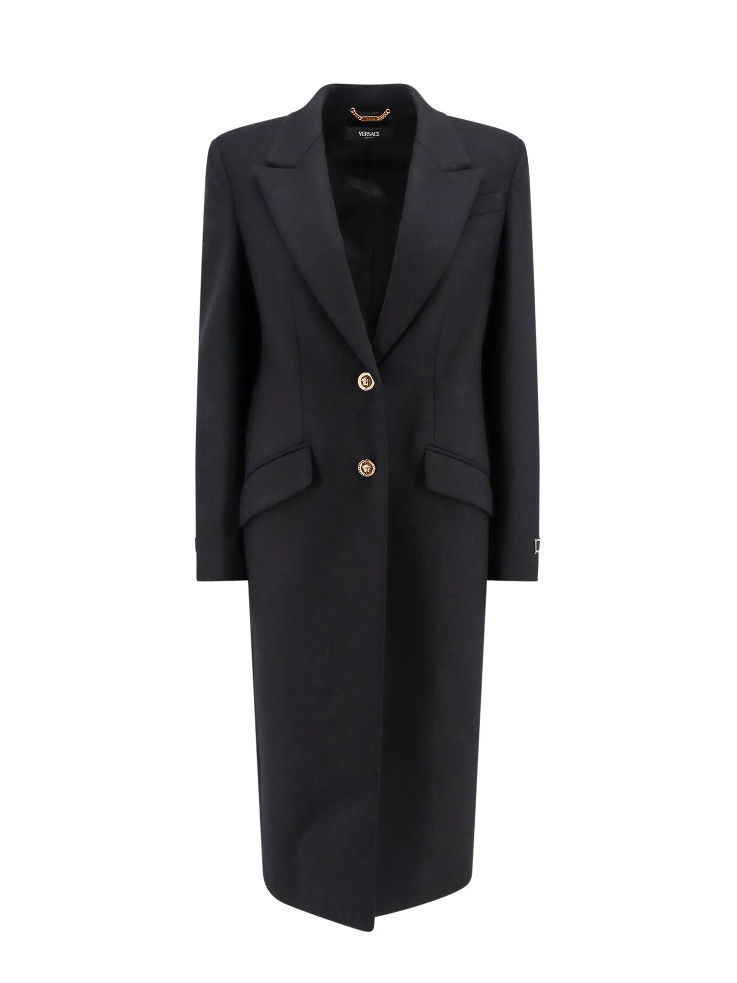 Wool Coat With Medusa Buttons