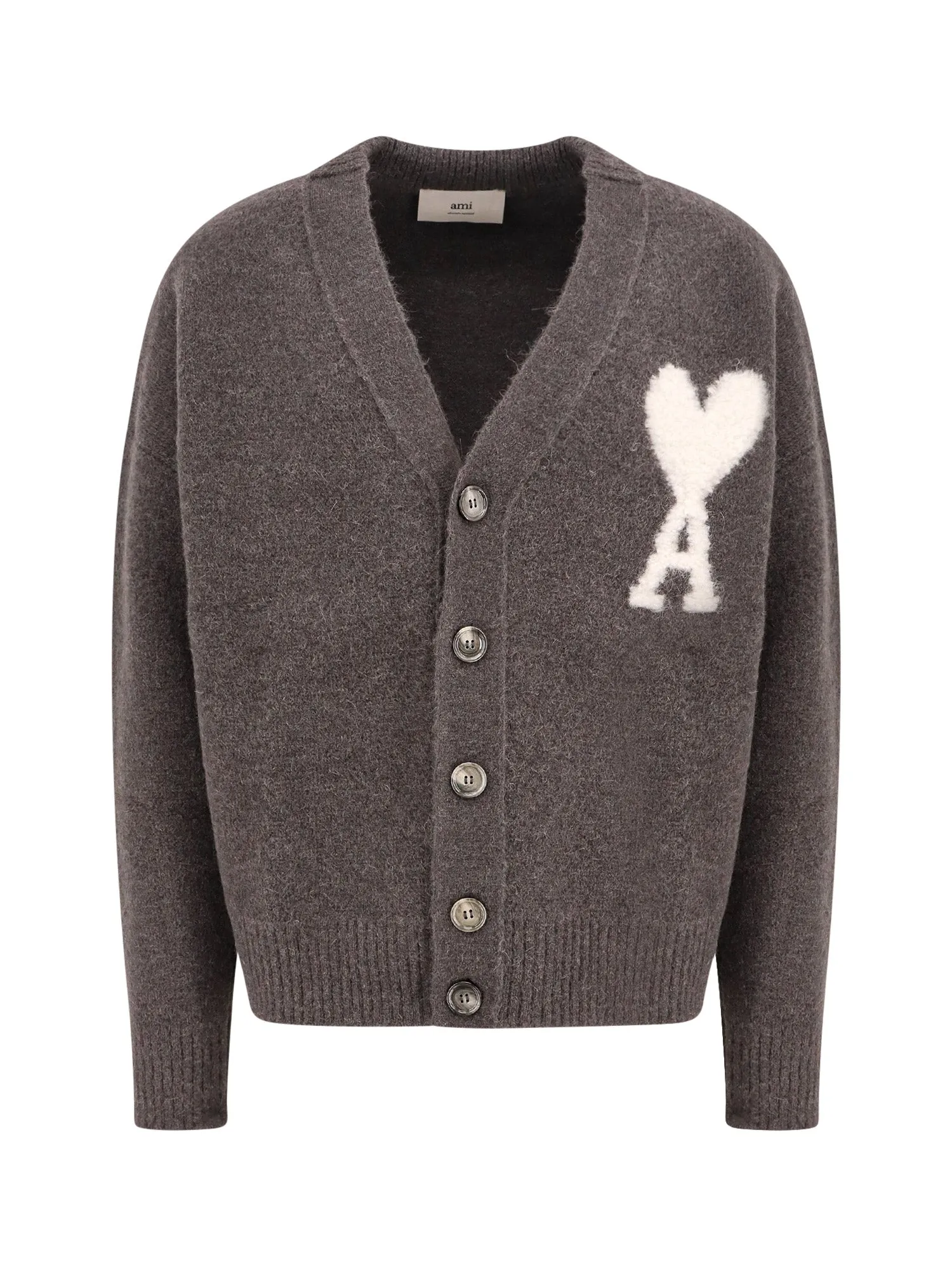 Alpaca Blend Cardigan With Frontal Logo