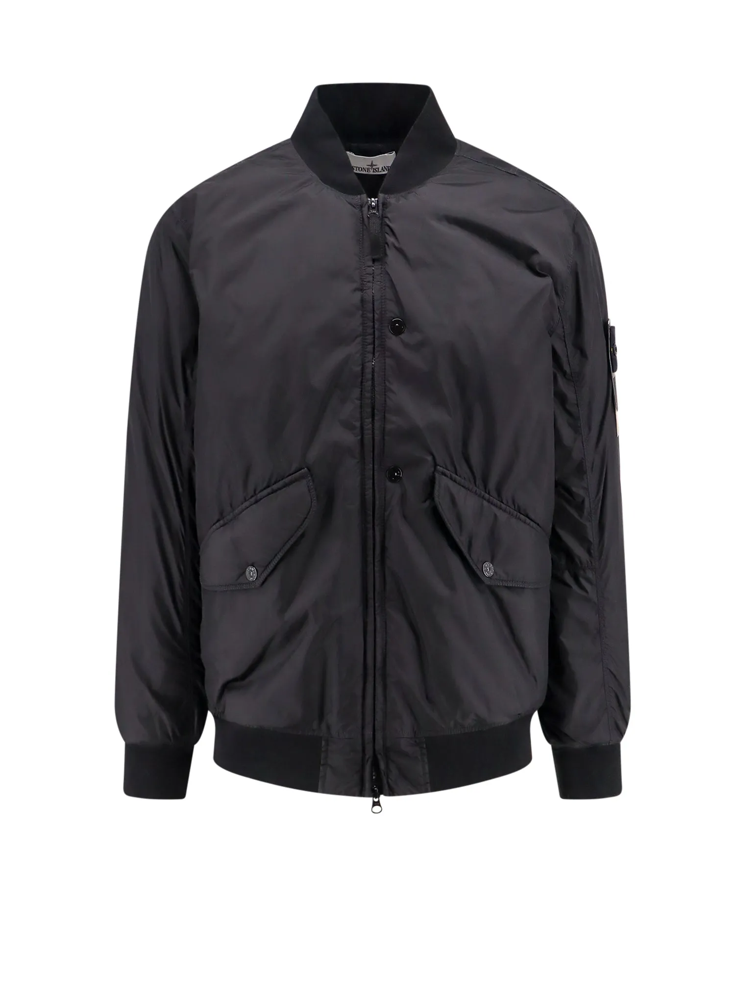 Padded Recycled Nylon Bomber With Iconic Patch