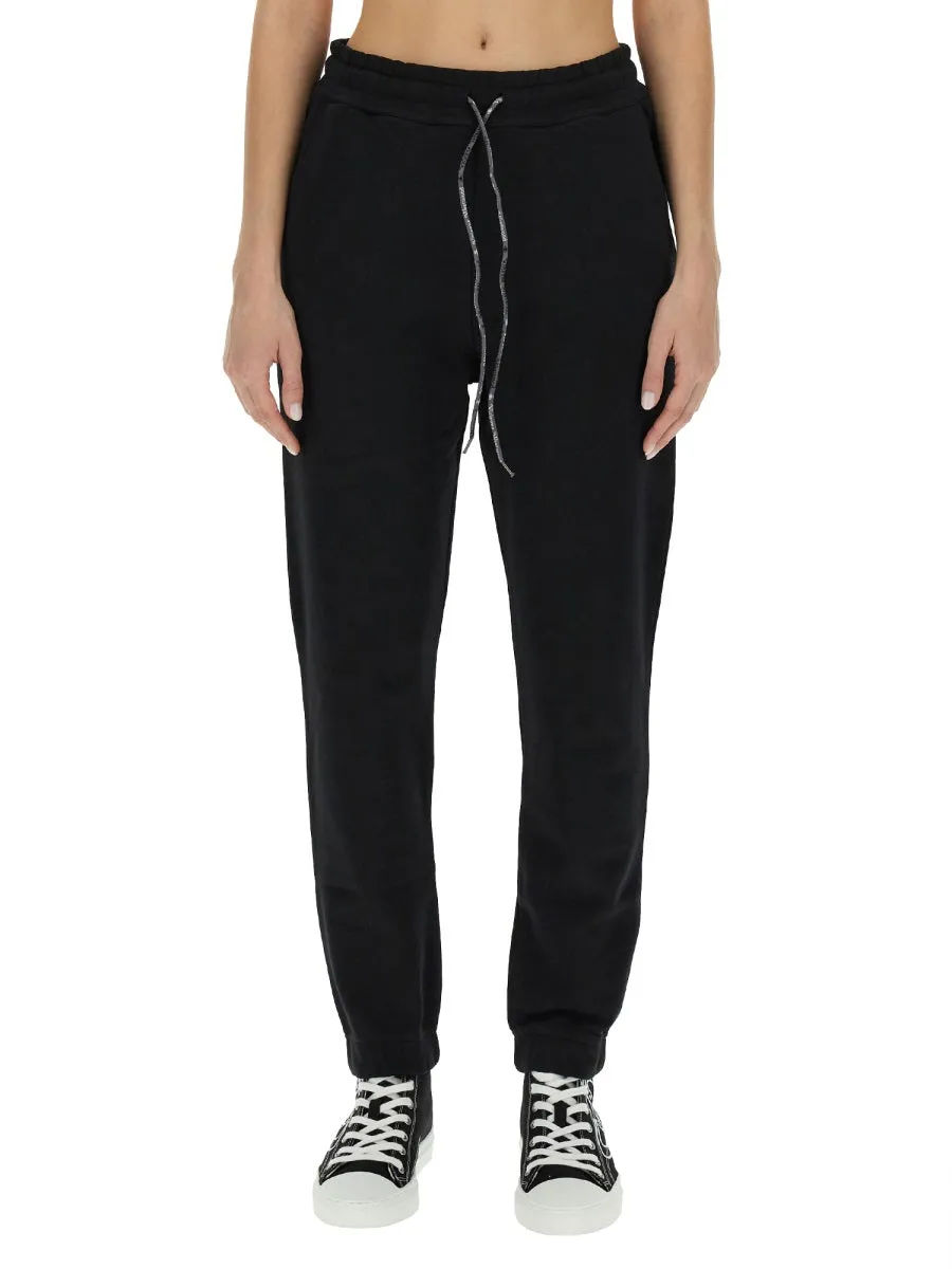 Jogging Pants With Spray Print Orb
