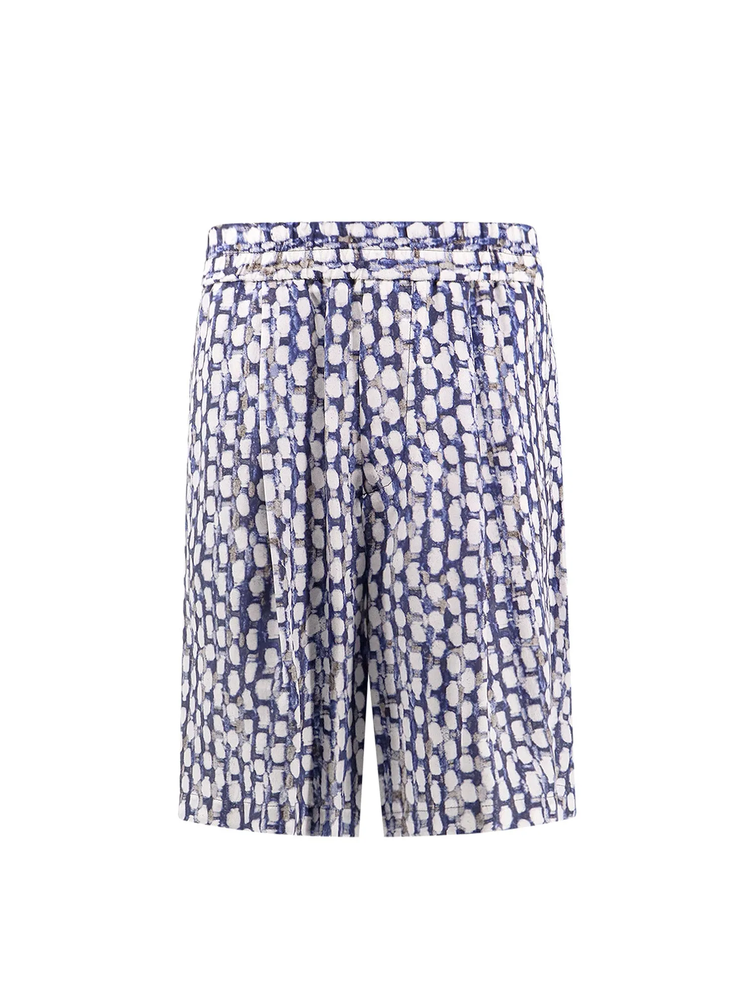 Bermuda Shorts With Pinces And All-Over Print