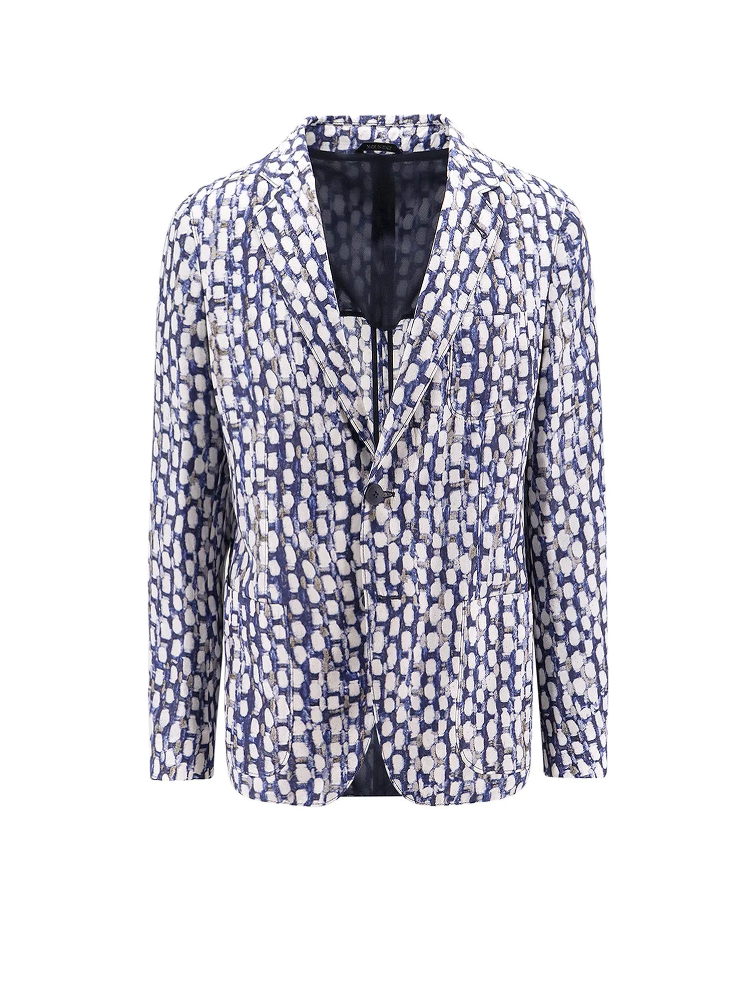 Printe Fabric Single-Breasted Blazer