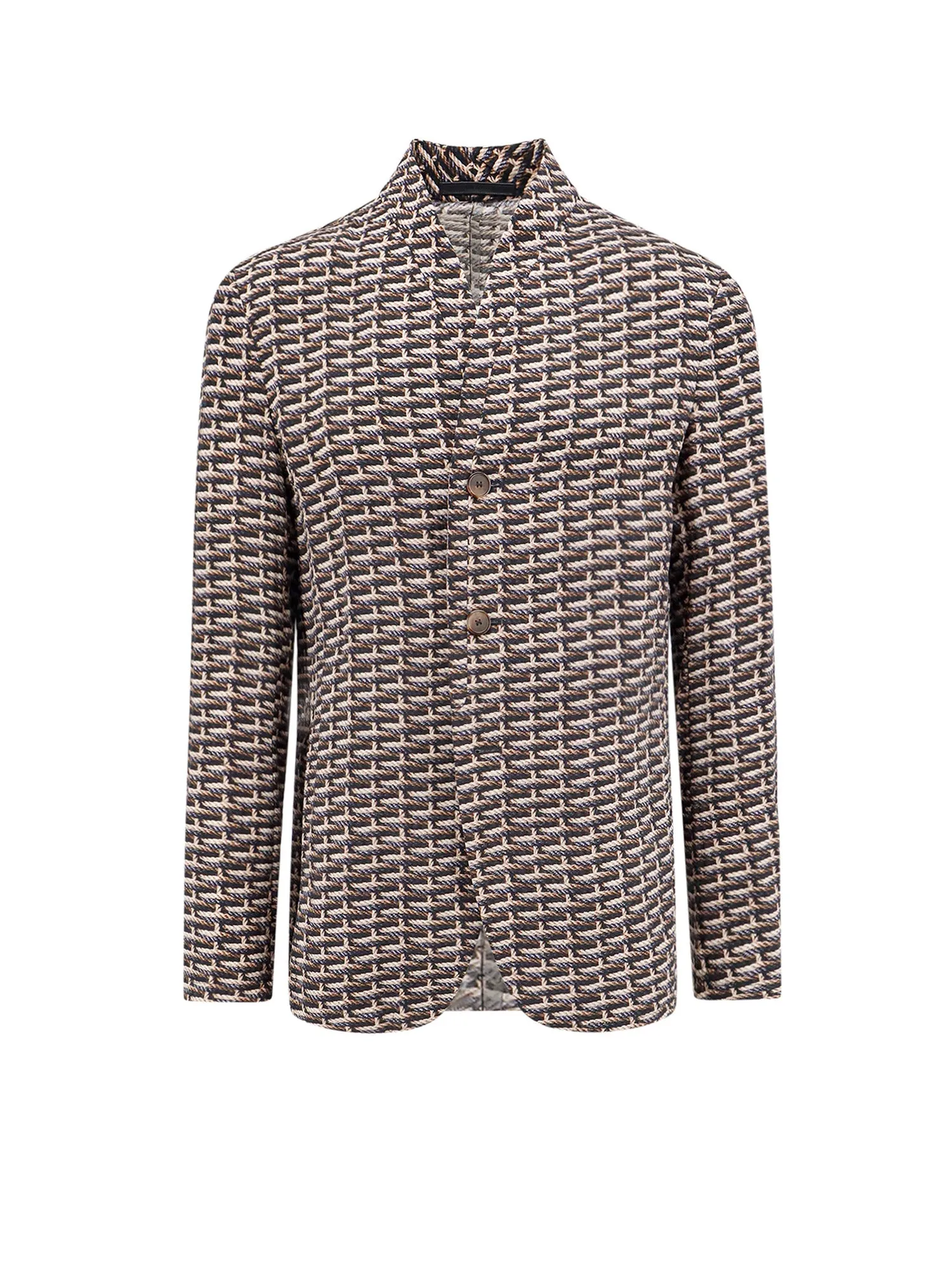 Cupro Blazer With Braided Printing