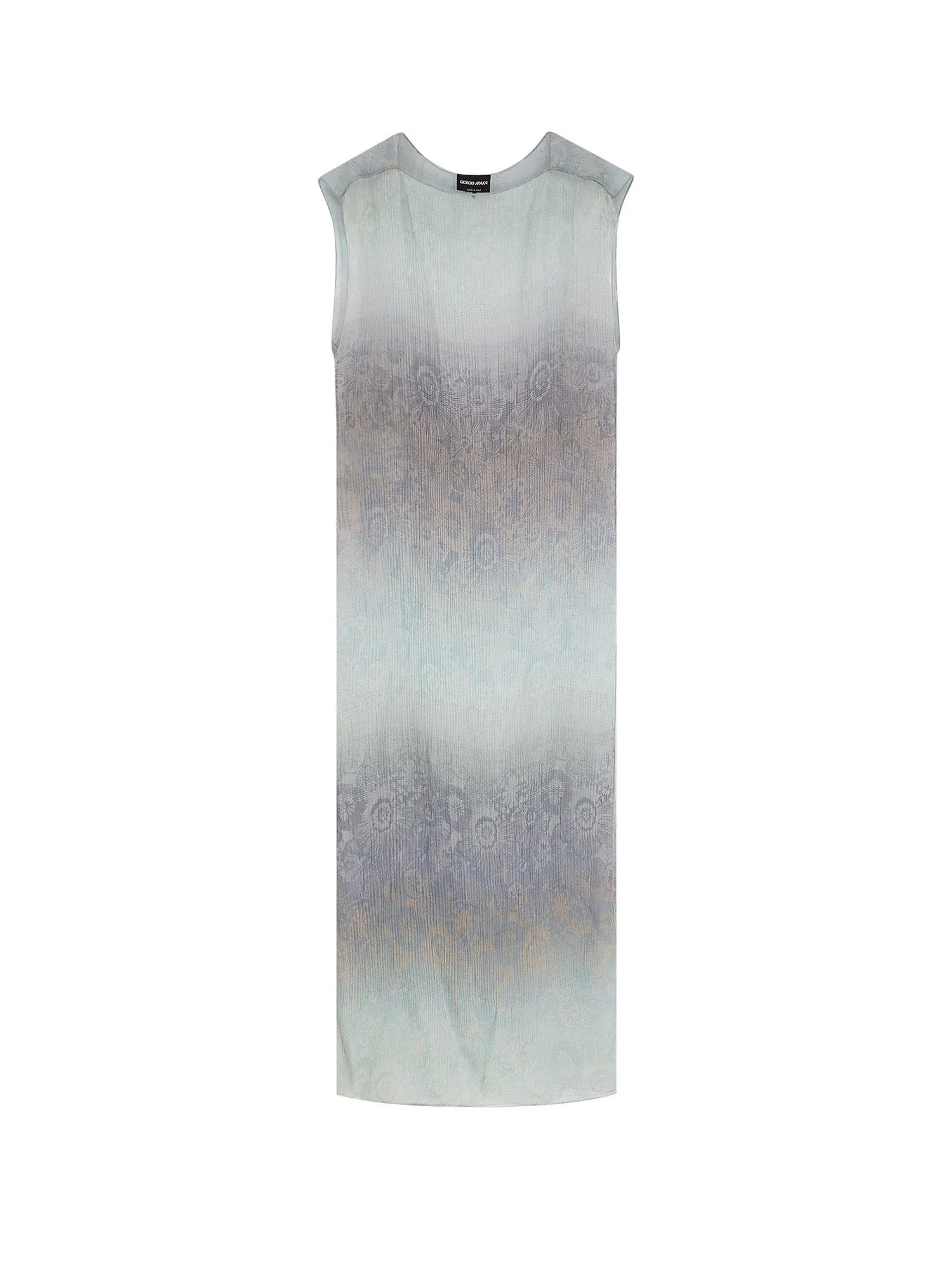 Silk Kaftano Dress With Floral Print