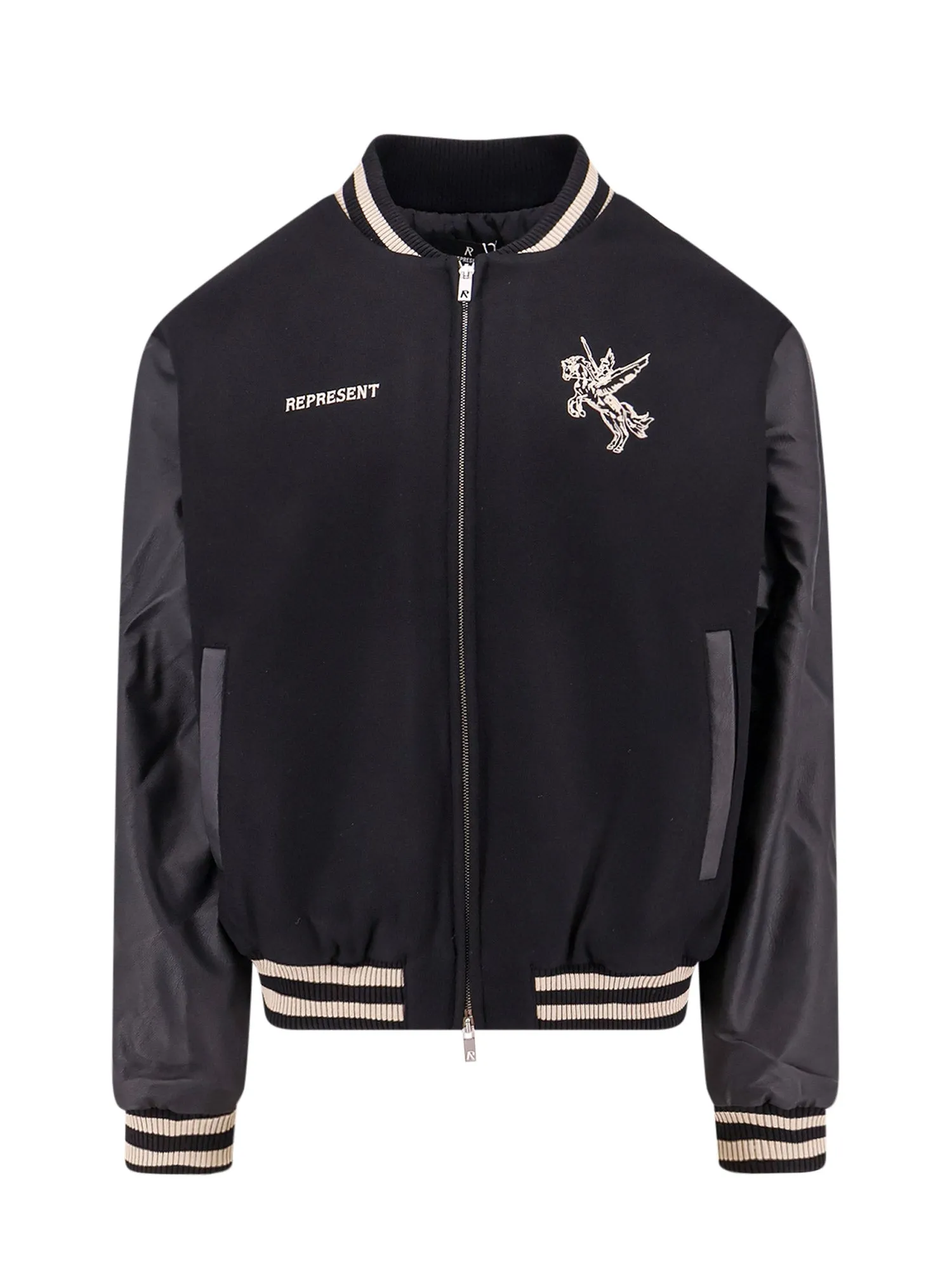 Wool Blend Jacket With Embroidered Mascot