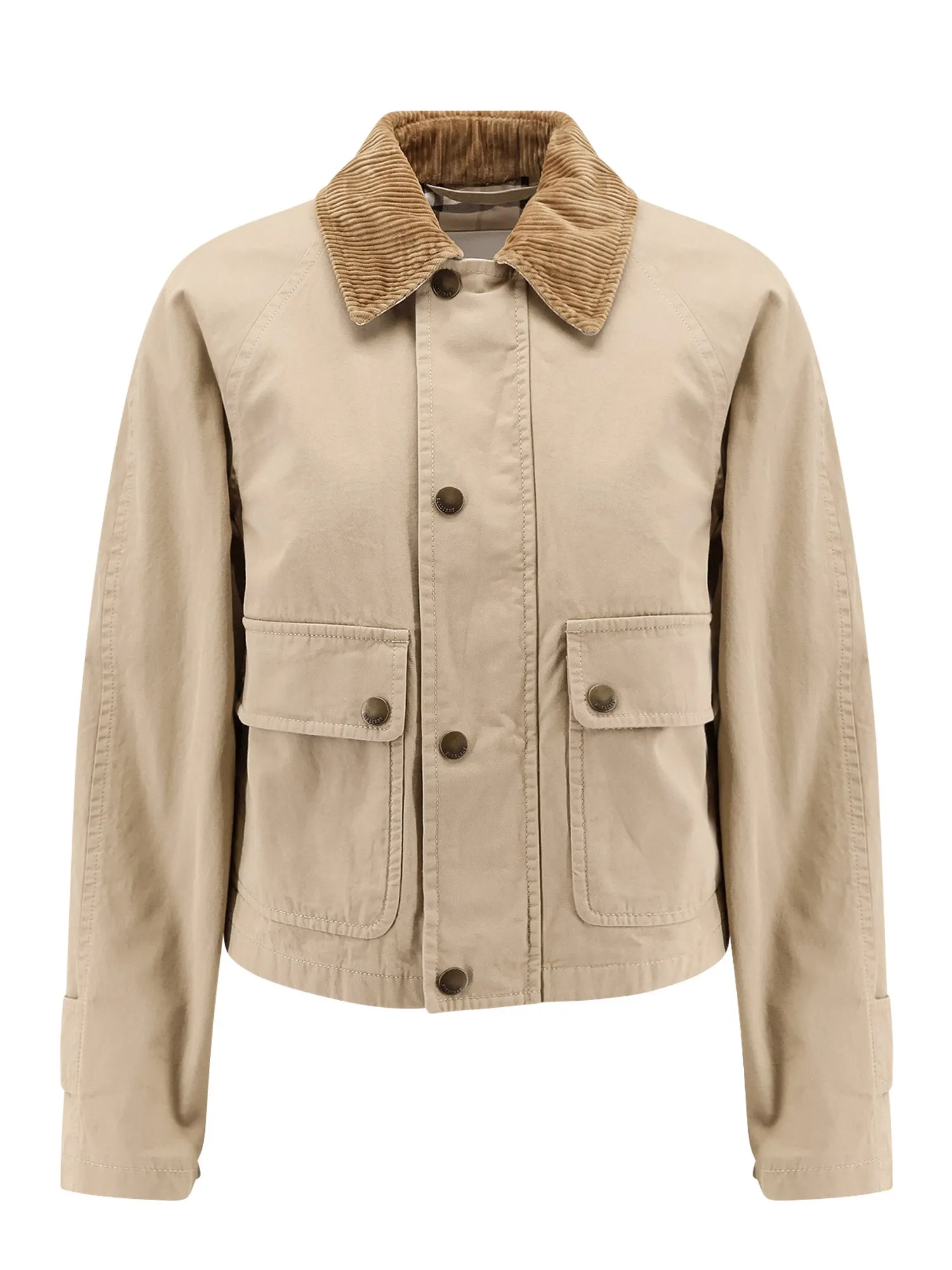 Organic Cotton Jacket With Check Lining