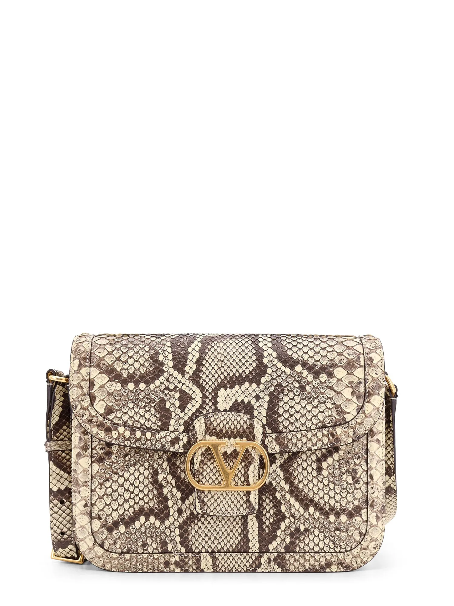 Valentino Garavani 9to5 Python Shoulder Bag With Vlogo Signature Closure