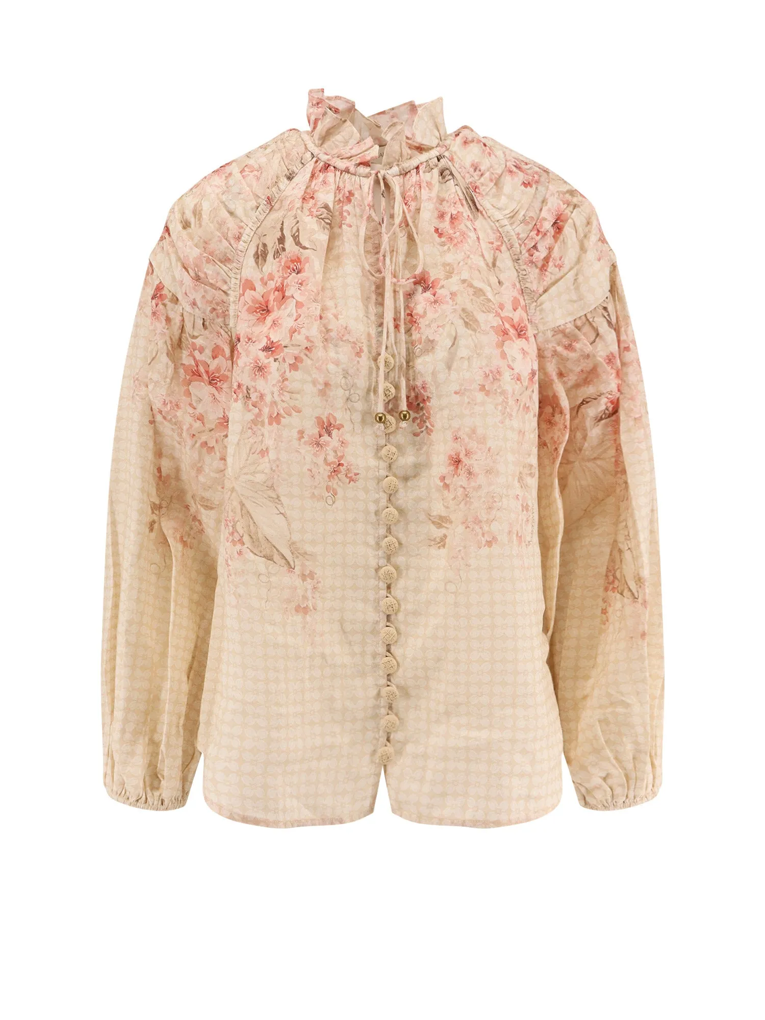 Illuminate Billow Ramiã¨ Shirt With Floral Print