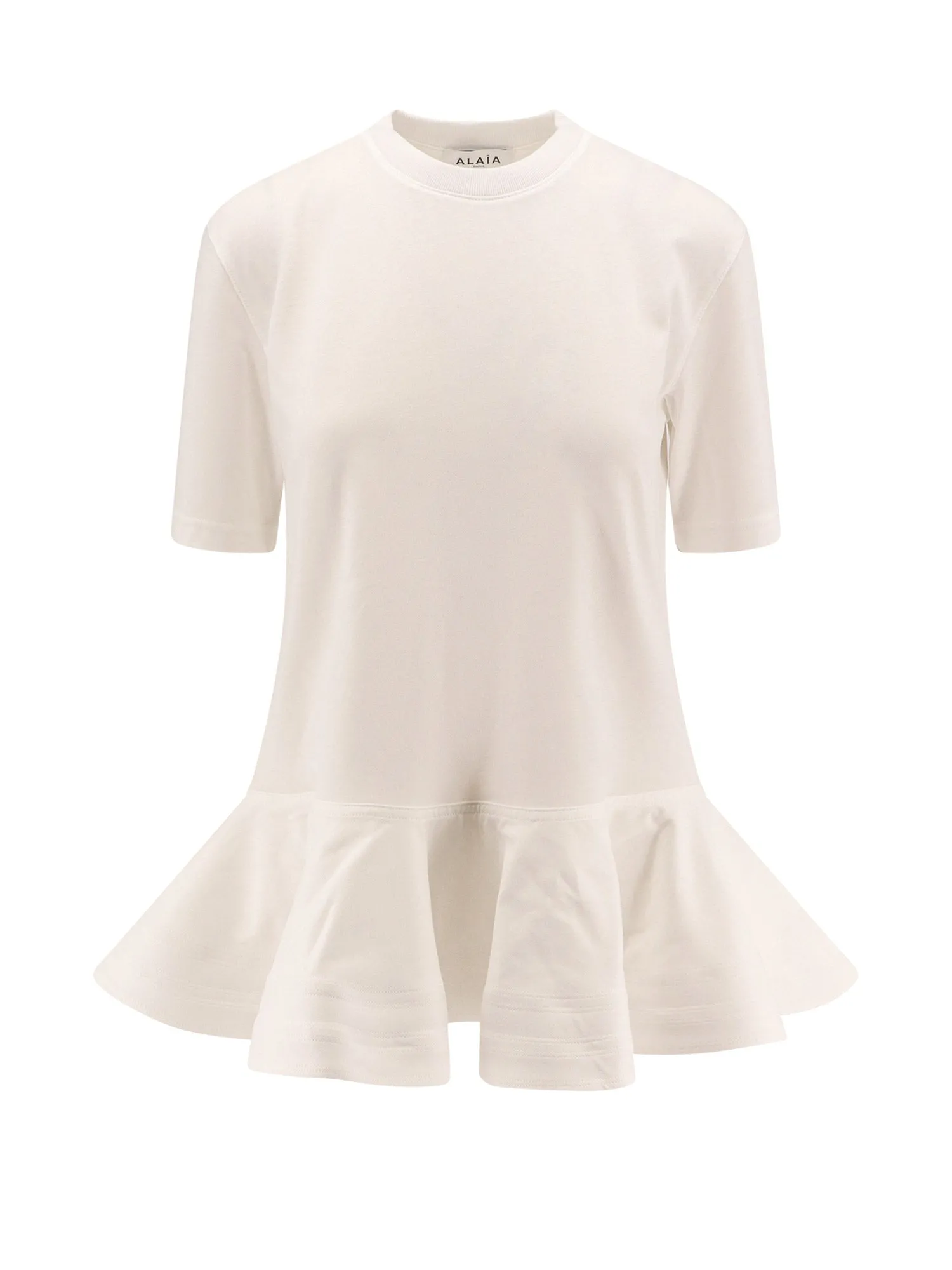 Peplum Cotton Jersey T-Shirt