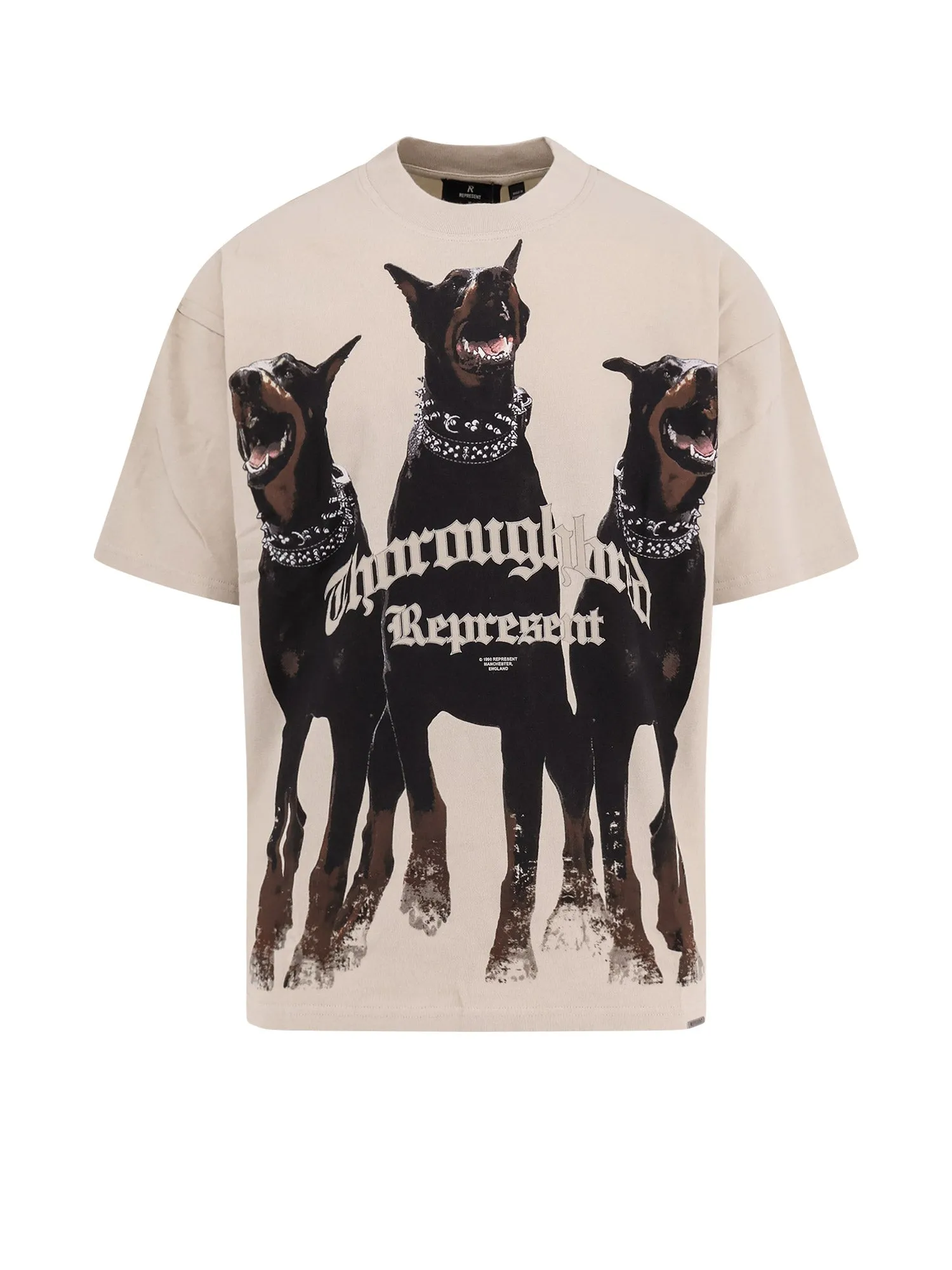 Cotton T-Shirt With Thoroughbred Print