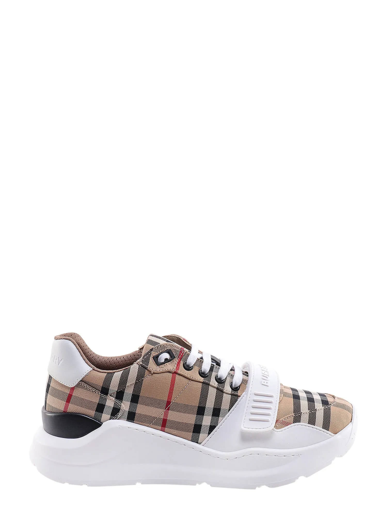 Cotton Low-Top Sneakers With Vintage Check Print