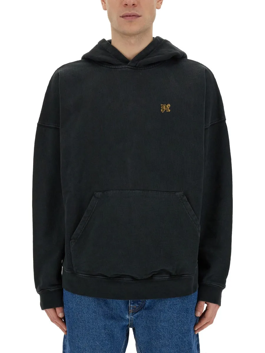 "Burning Monogram" Print Sweatshirt