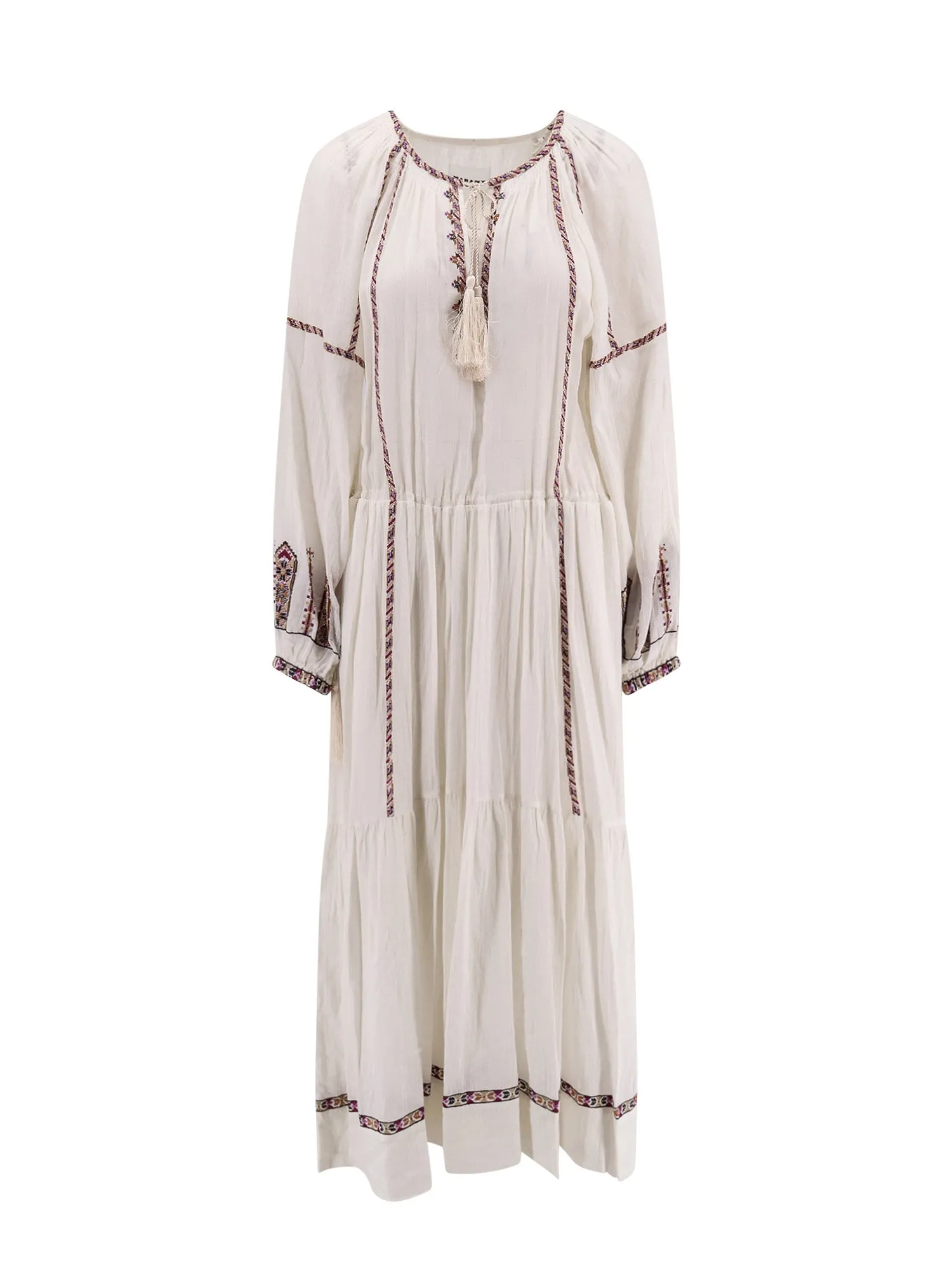 Florenza Cotton Long Dress With Embroidery