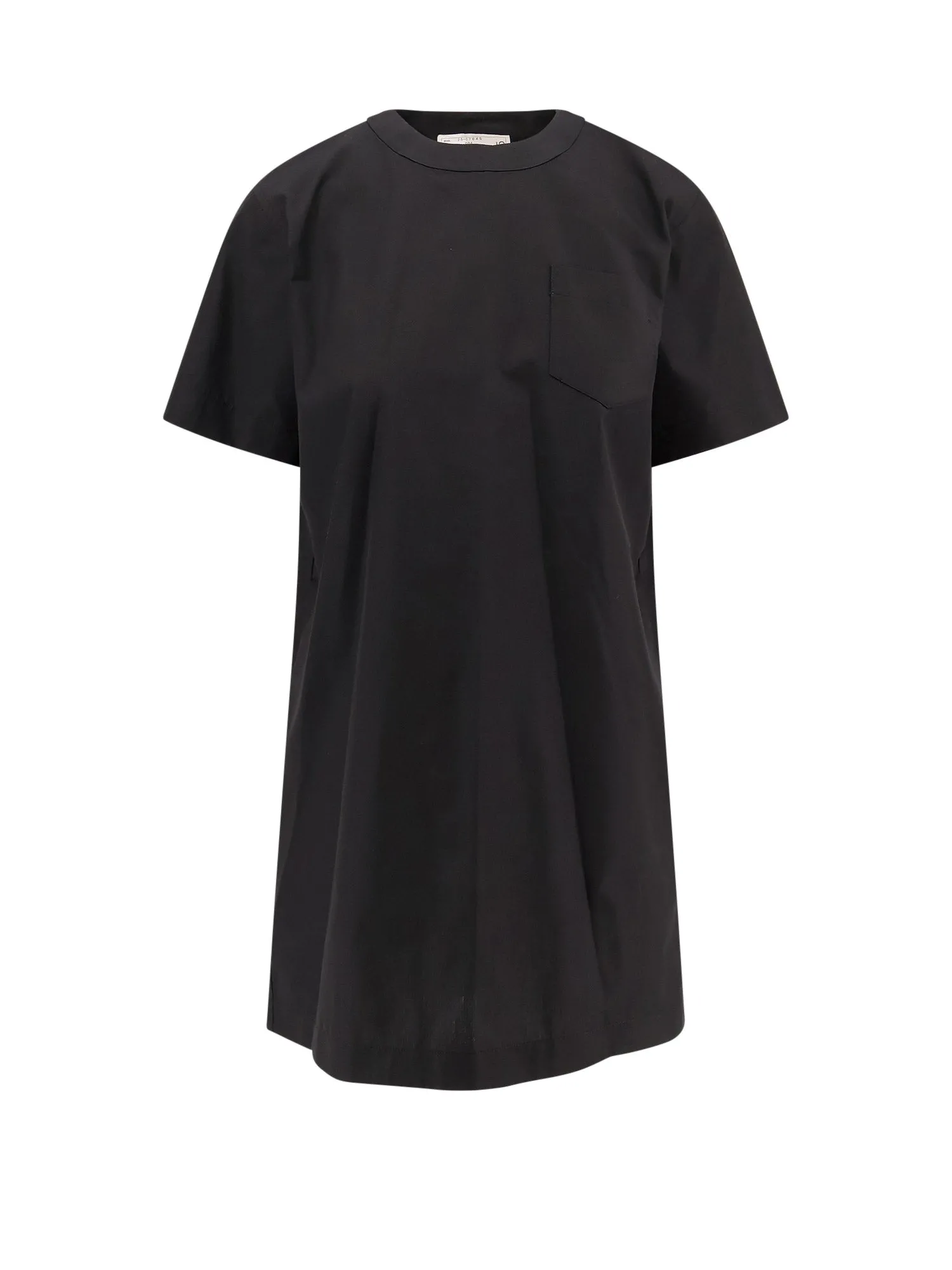 Dress With Draped Cotton Inserts On The Back