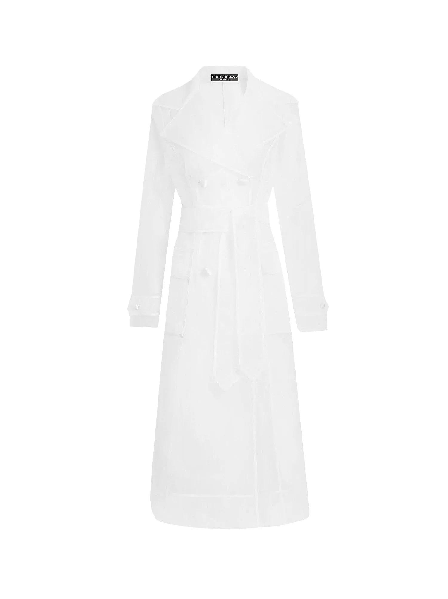 Technical Organza Trench Coat With Georgette Trims