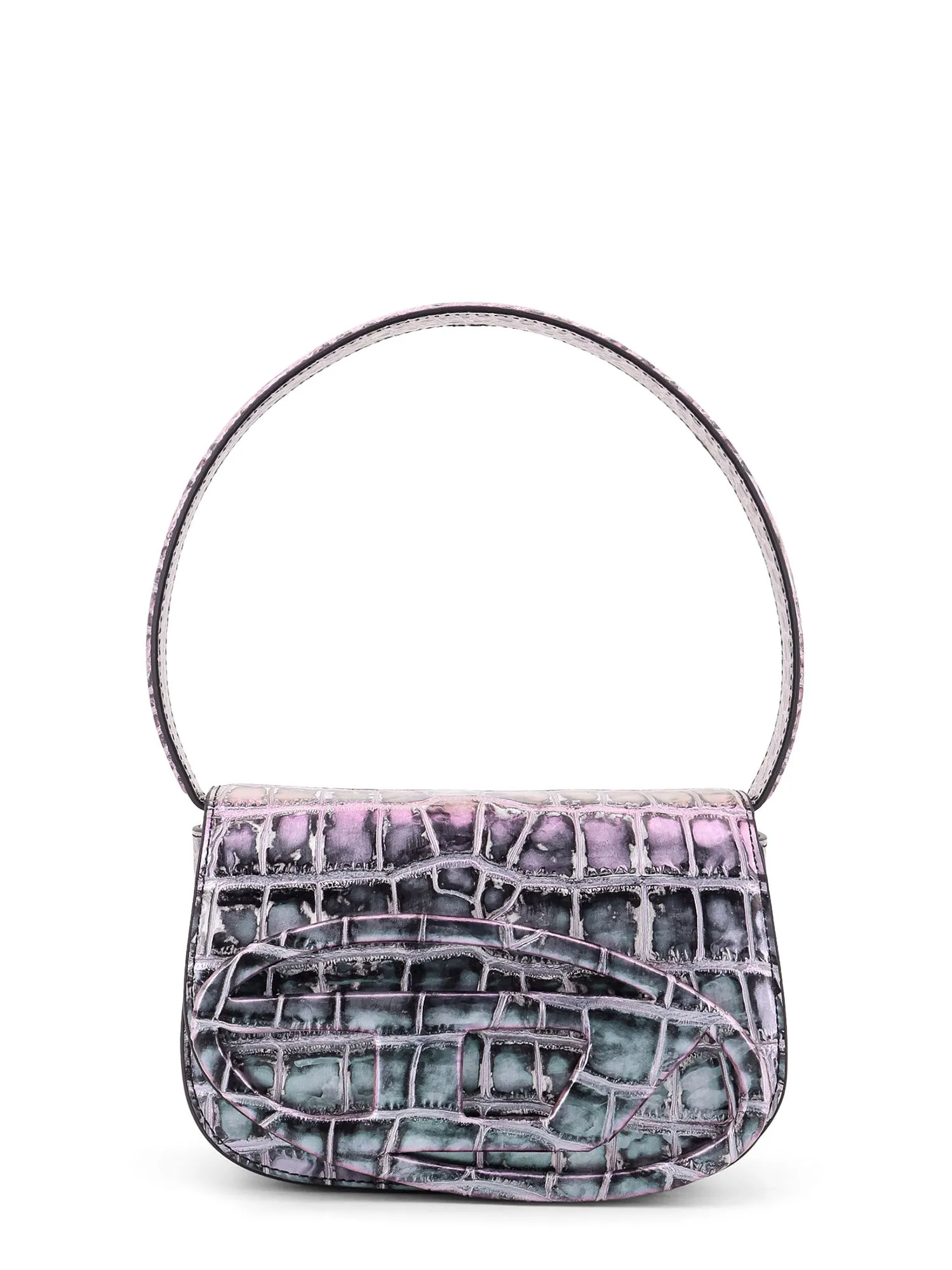 1dr Leather Shoulder Bag Con Logo Oval D