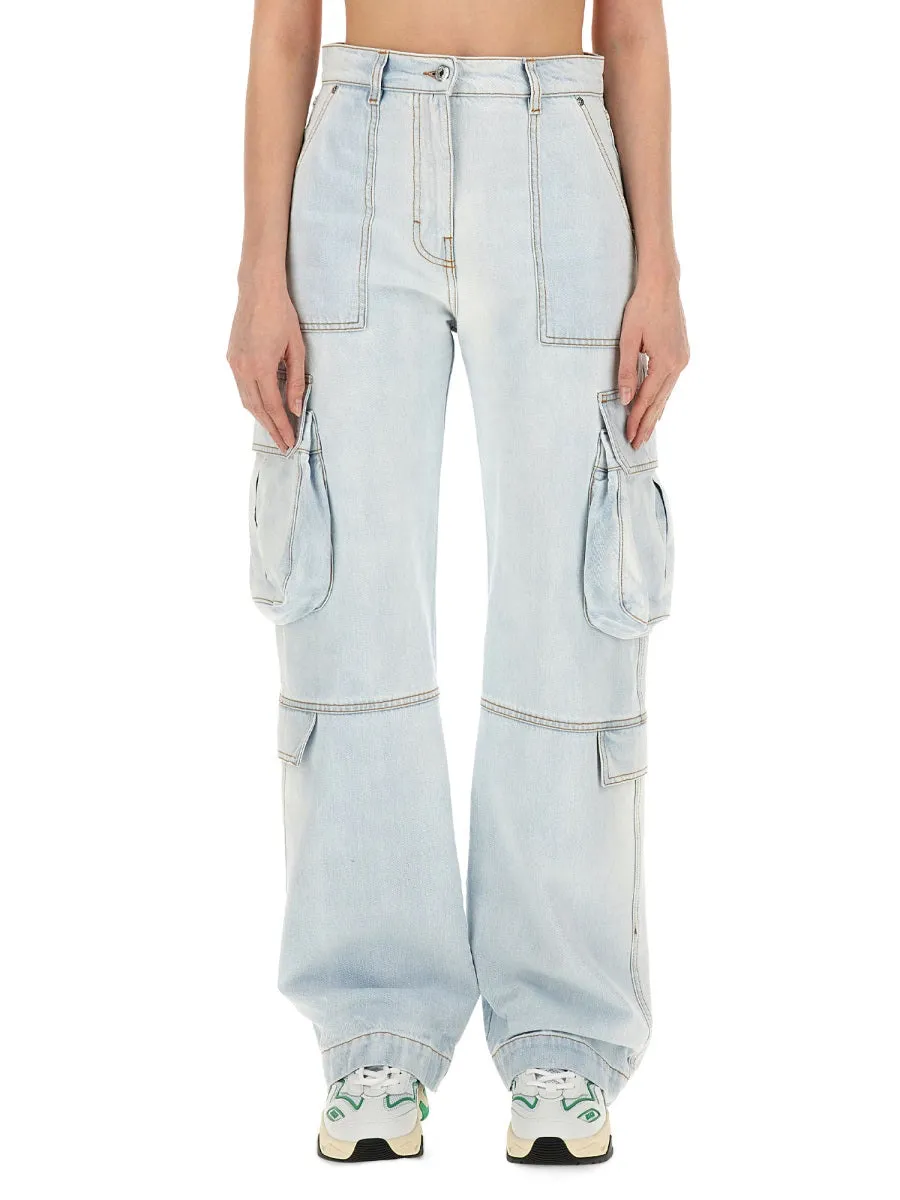 Denim Cargo Pants