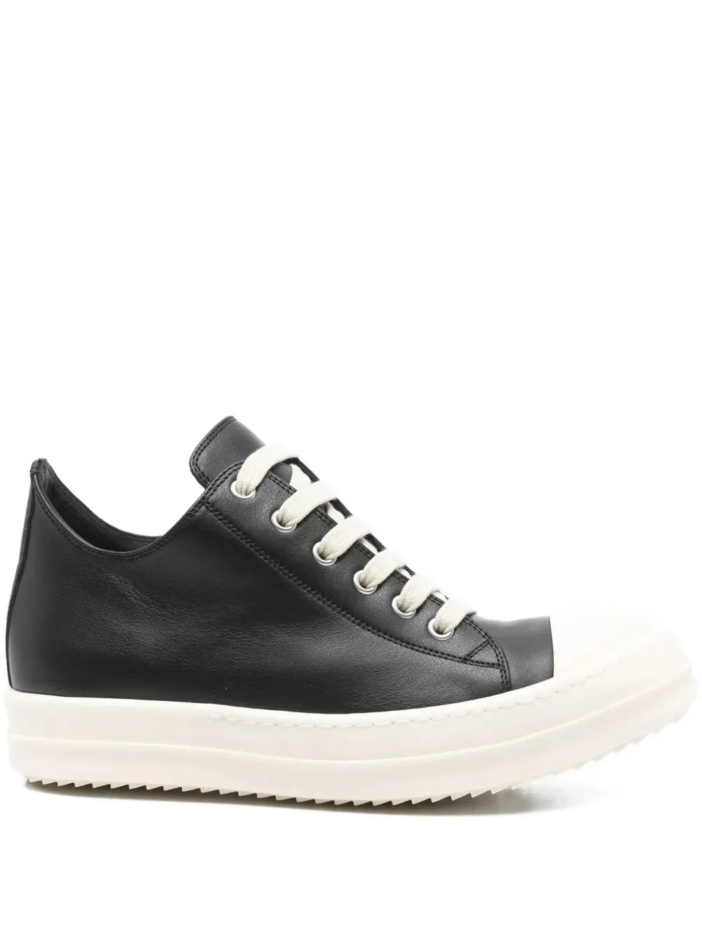Sneakers In Pelle Con Lacci