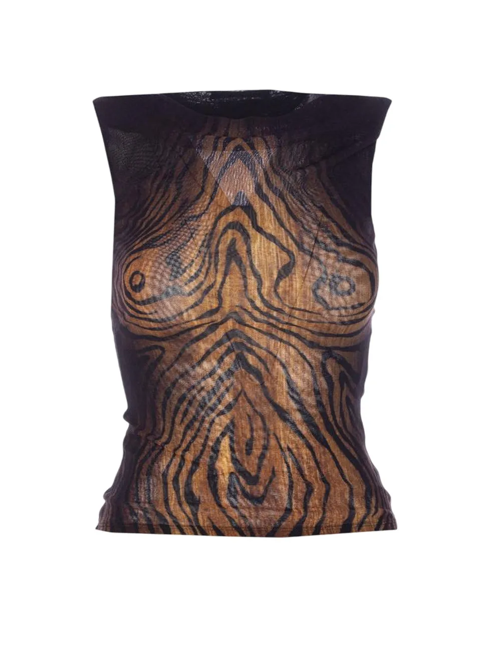 Top Con Stampa In Legno