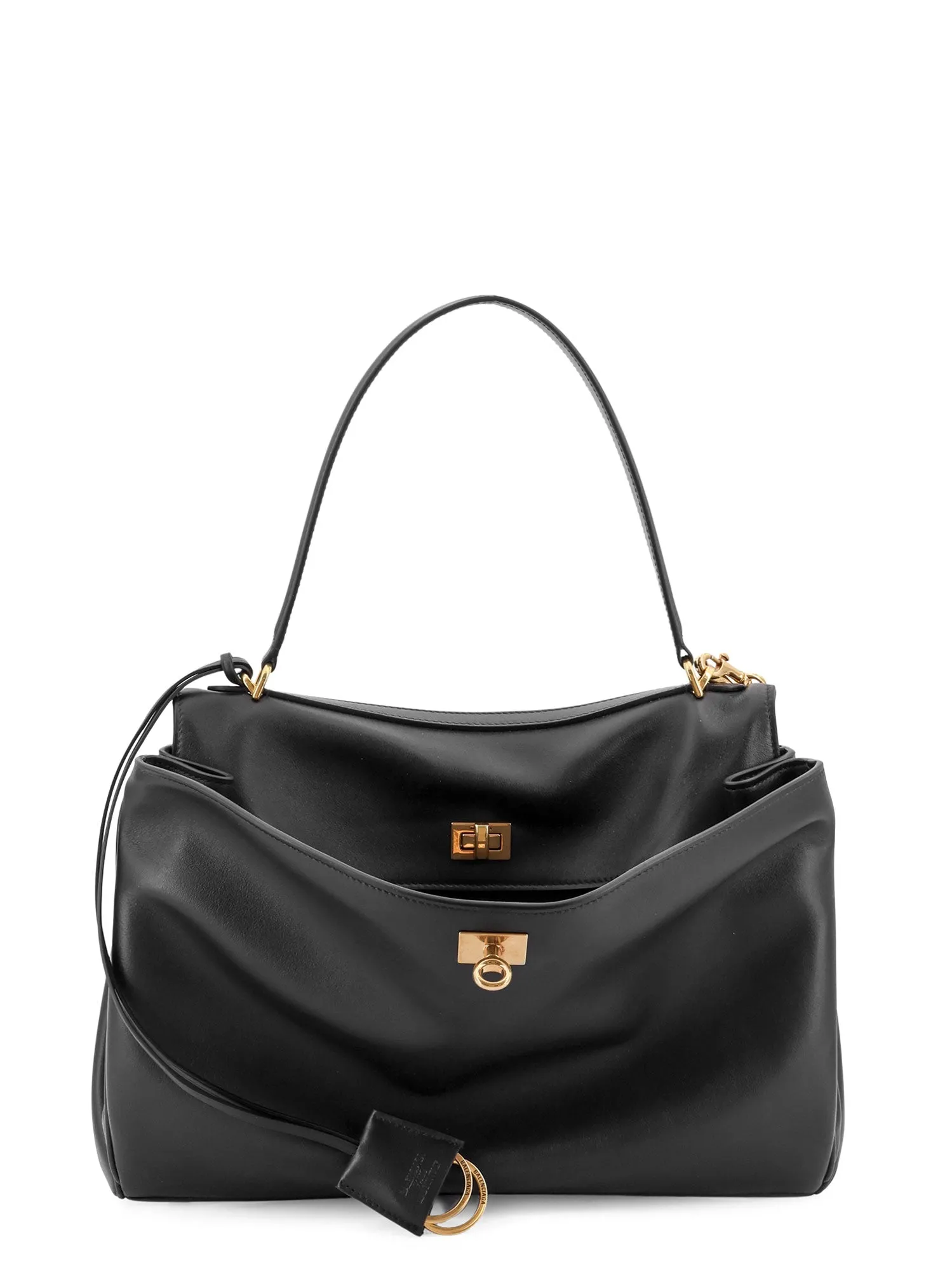 Rodeo Leather Shoulder Bag With Keyring Detail