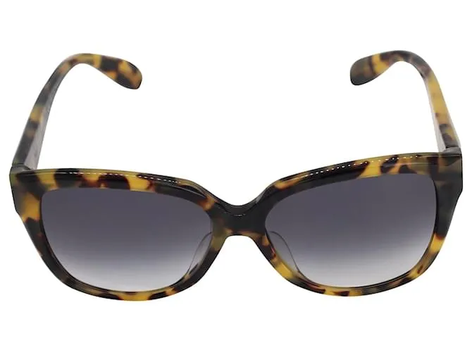 Alexander McQueen AM0041Occhiali da sole S Semi-Cat Eye tartarugati in acetato marrone