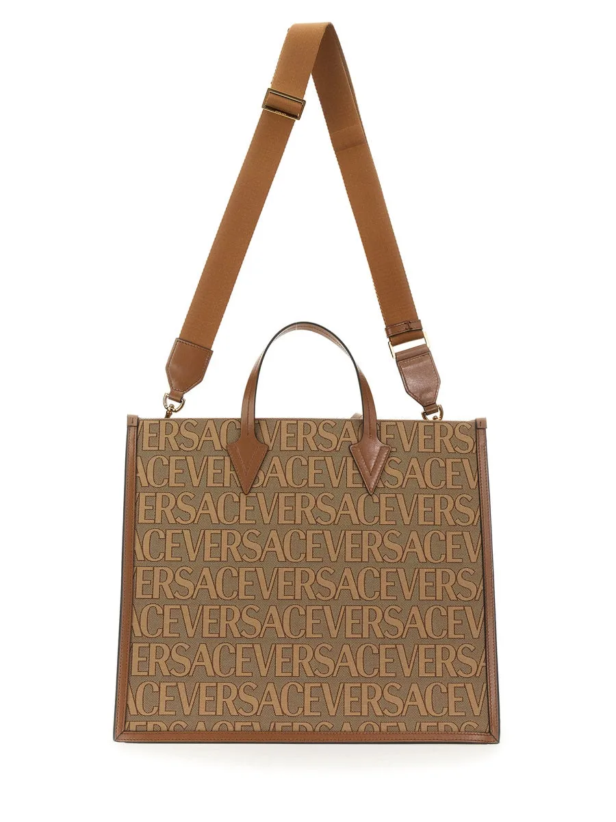 Shopper Bag With Allover Logo