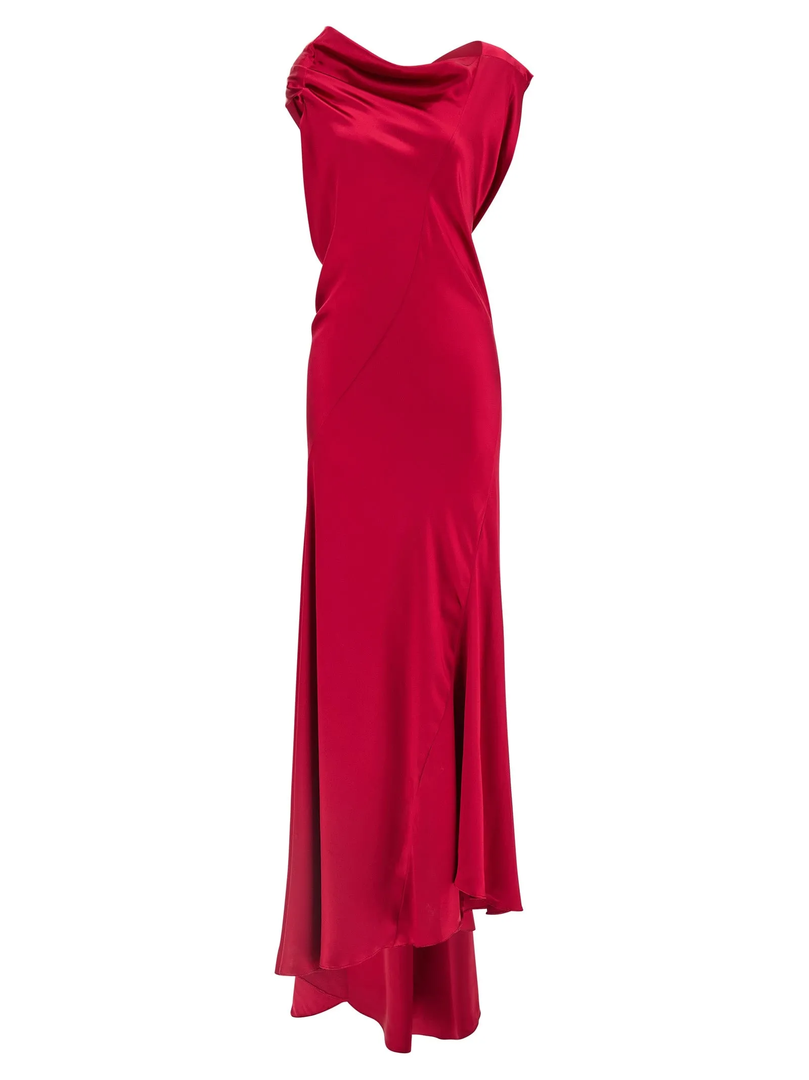Satin Dress Abiti Fucsia