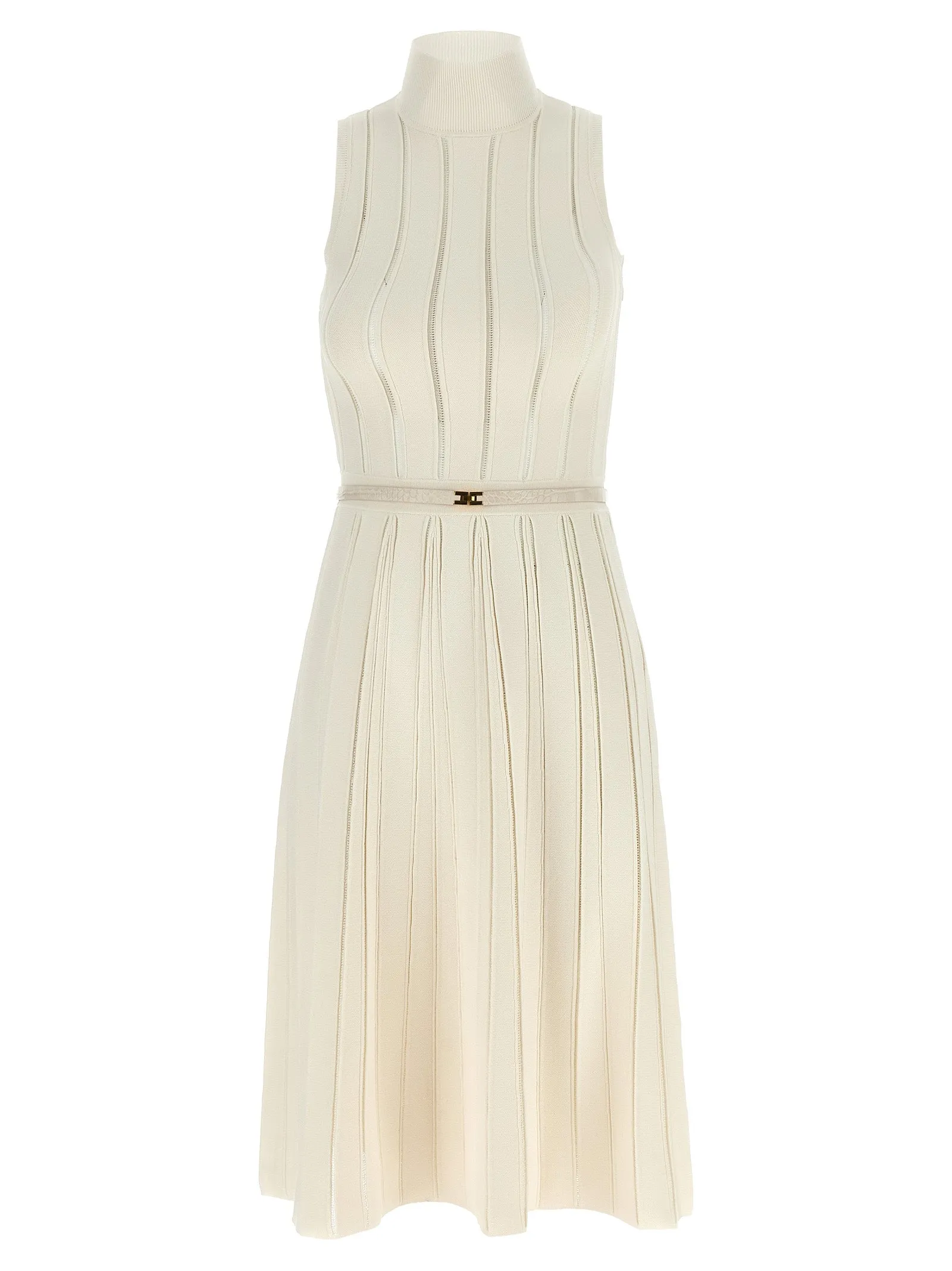 Weft Dress à Jour Abiti Bianco