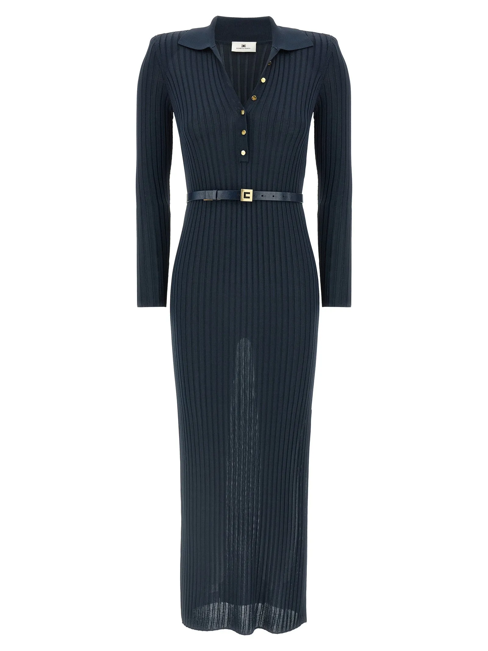 Ribbed Polo Dress Abiti Blu