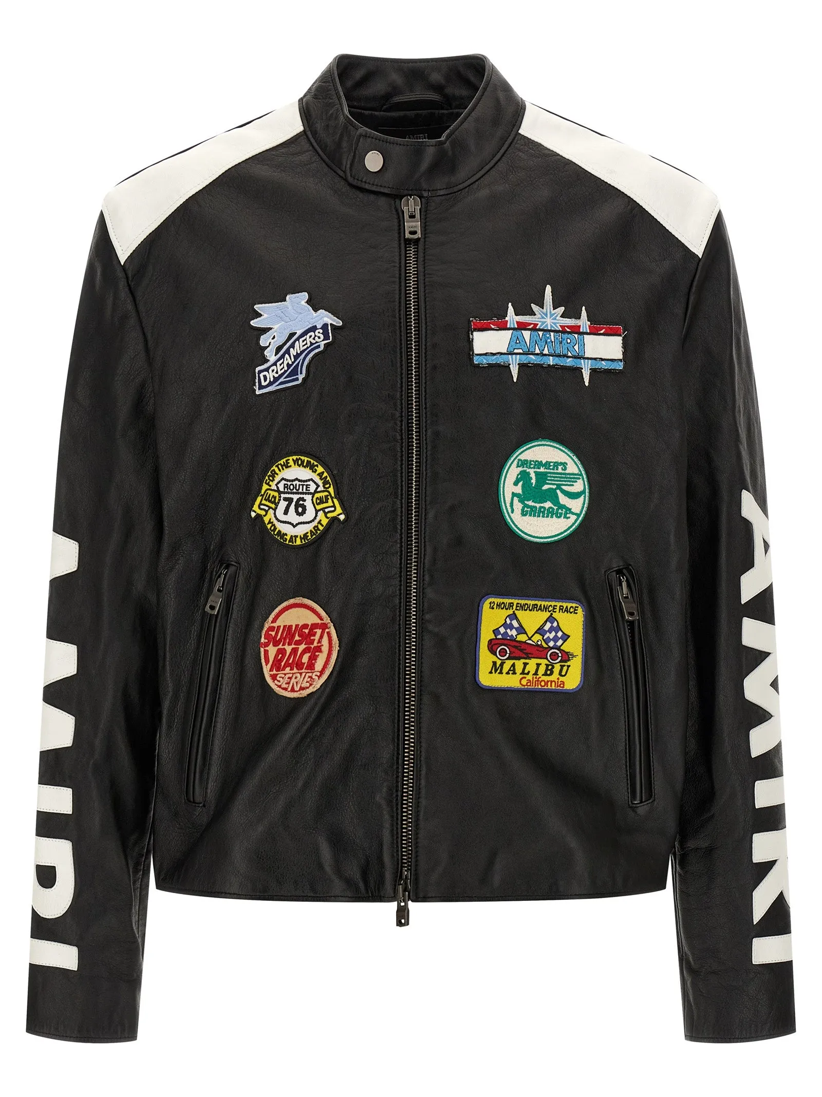 Amiri Patch Racer Puffer Jackets Nero